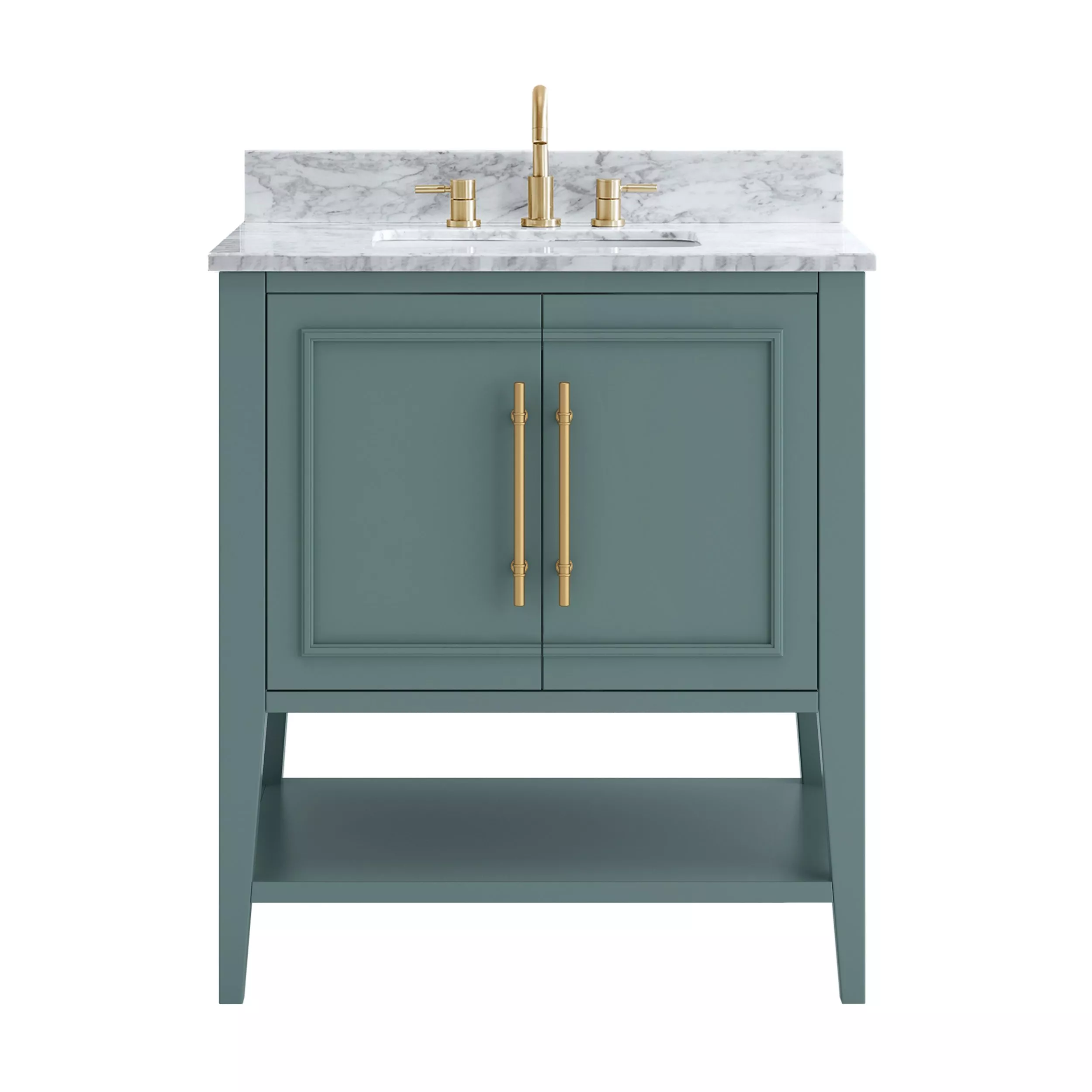 Arietta 31 in. Ocean Vanity with Carrara Marble Top
