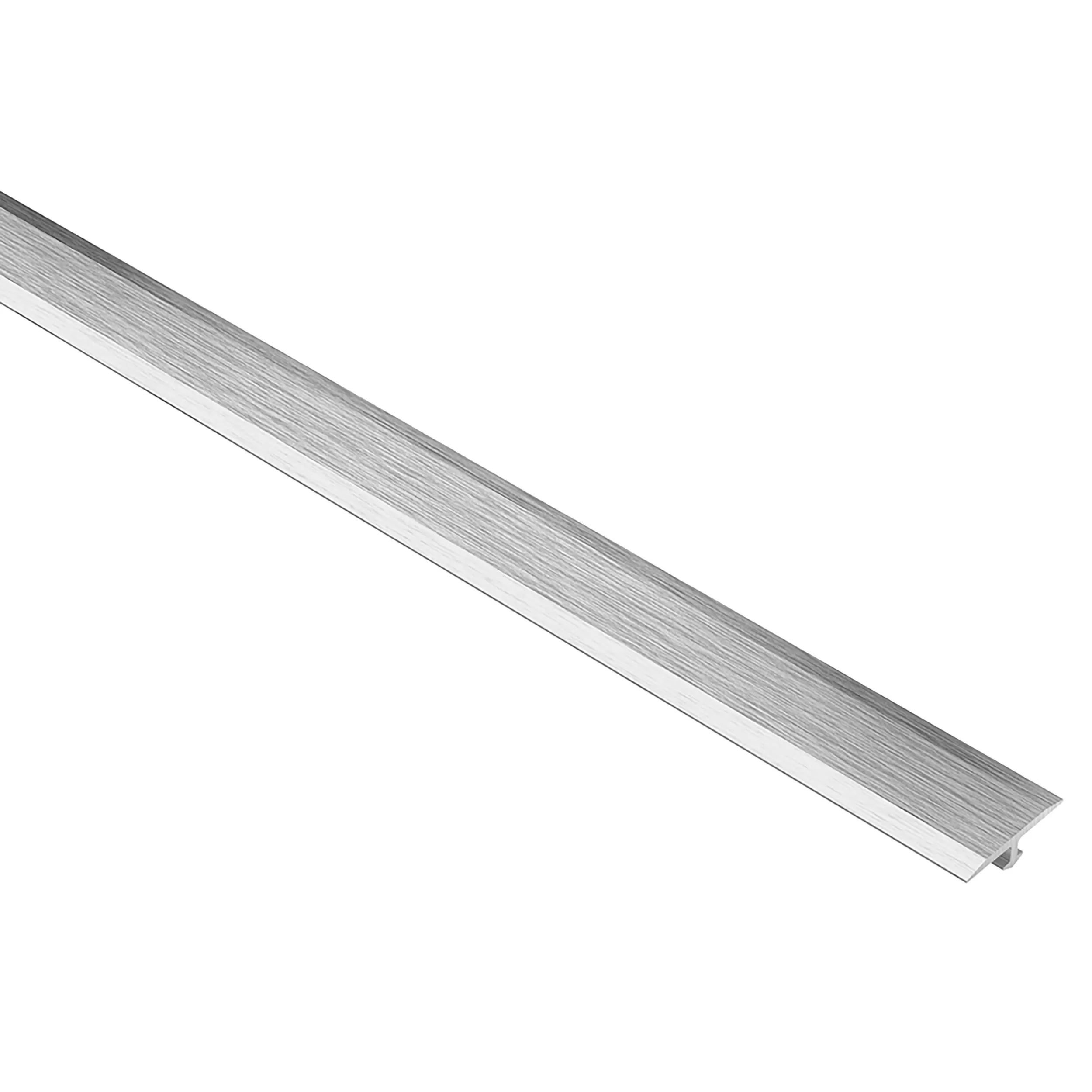 Schluter Vinpro-T 17/32in. Wide Transition Aluminum Brushed Chrome
