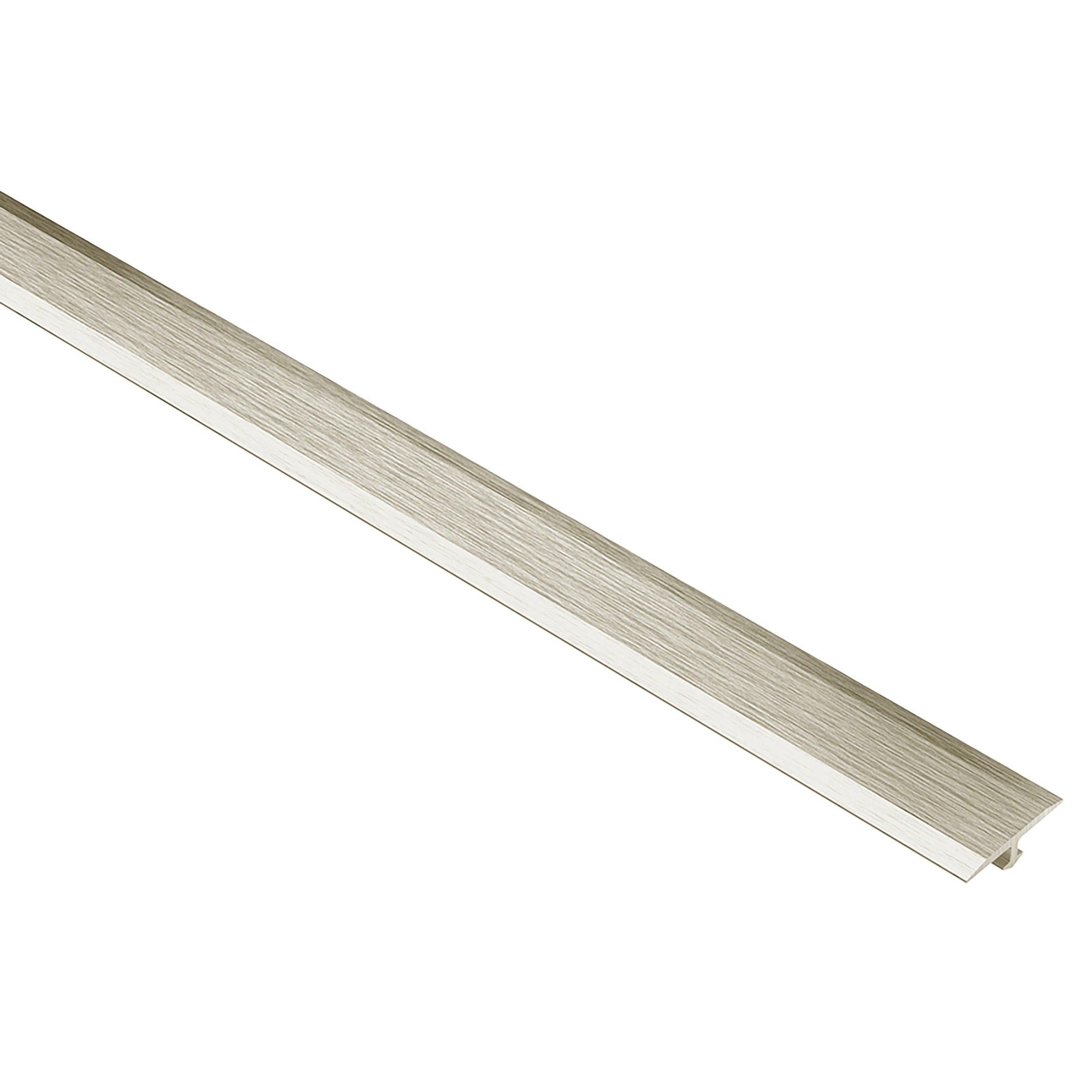 Schluter Vinpro-T 17/32in. Wide Transition Aluminum Brushed Nickel