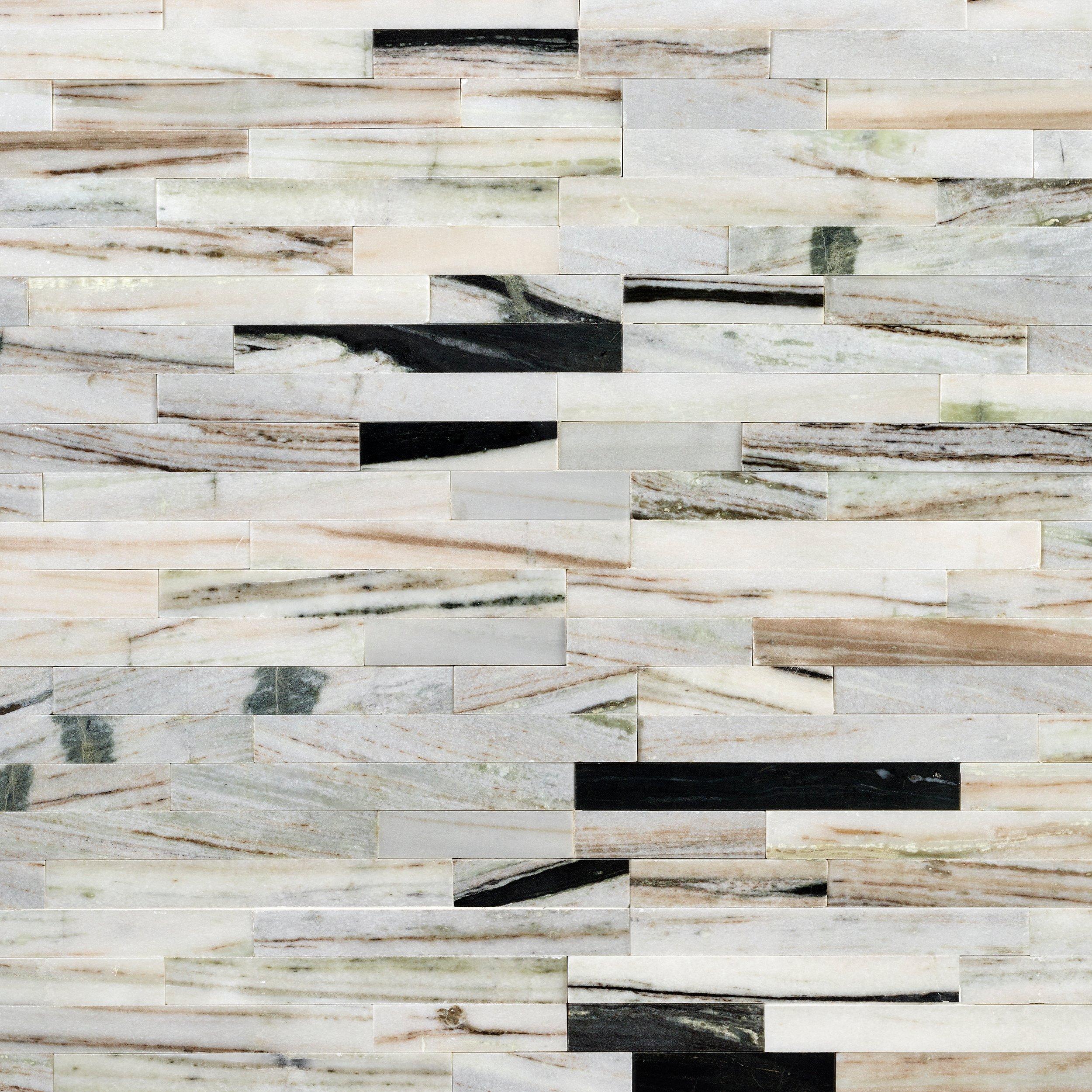 Alaska White Marble Ledger Panel | Floor and Decor