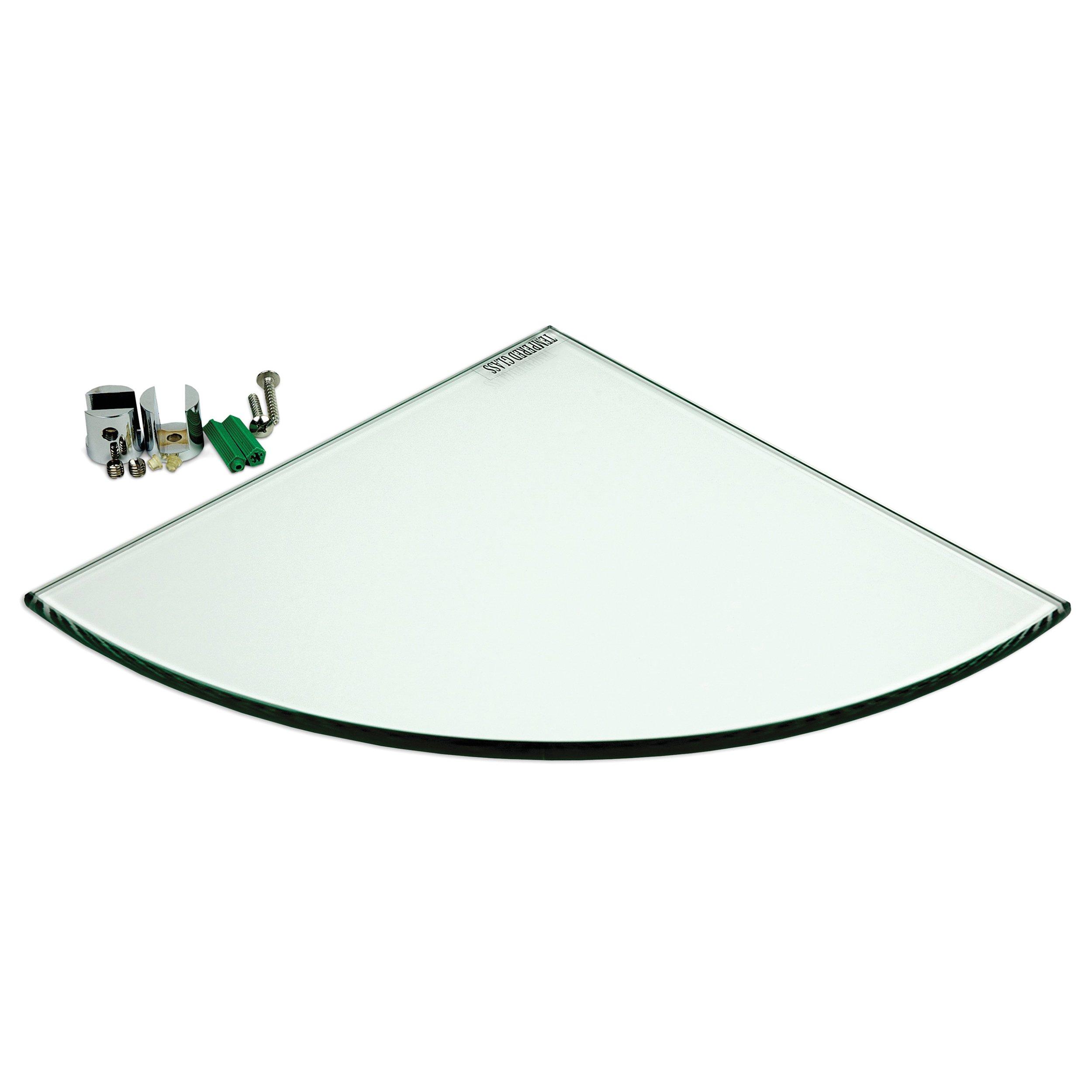 Glass deals corner shelf