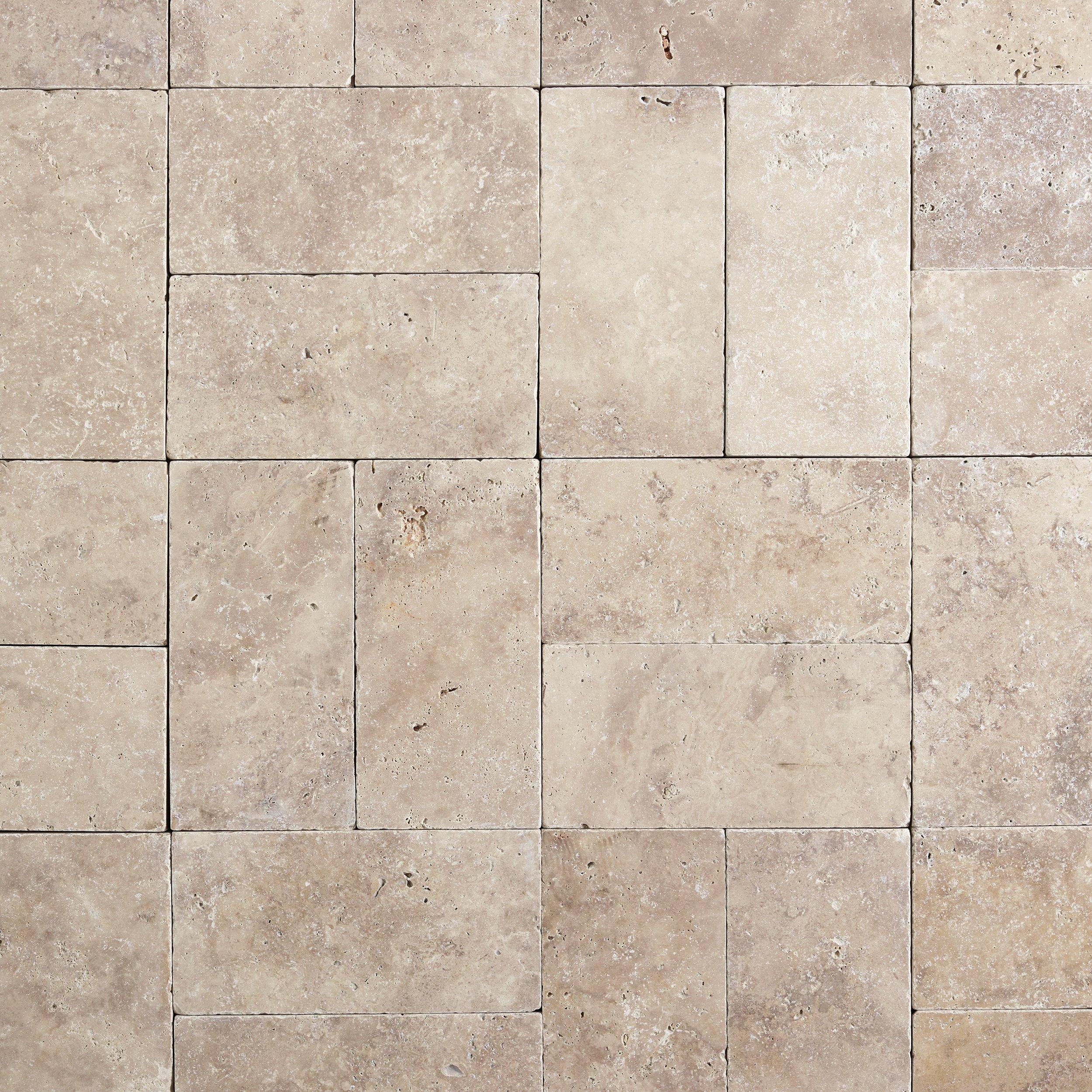 Walnut Tumbled Travertine 3cm. Paver