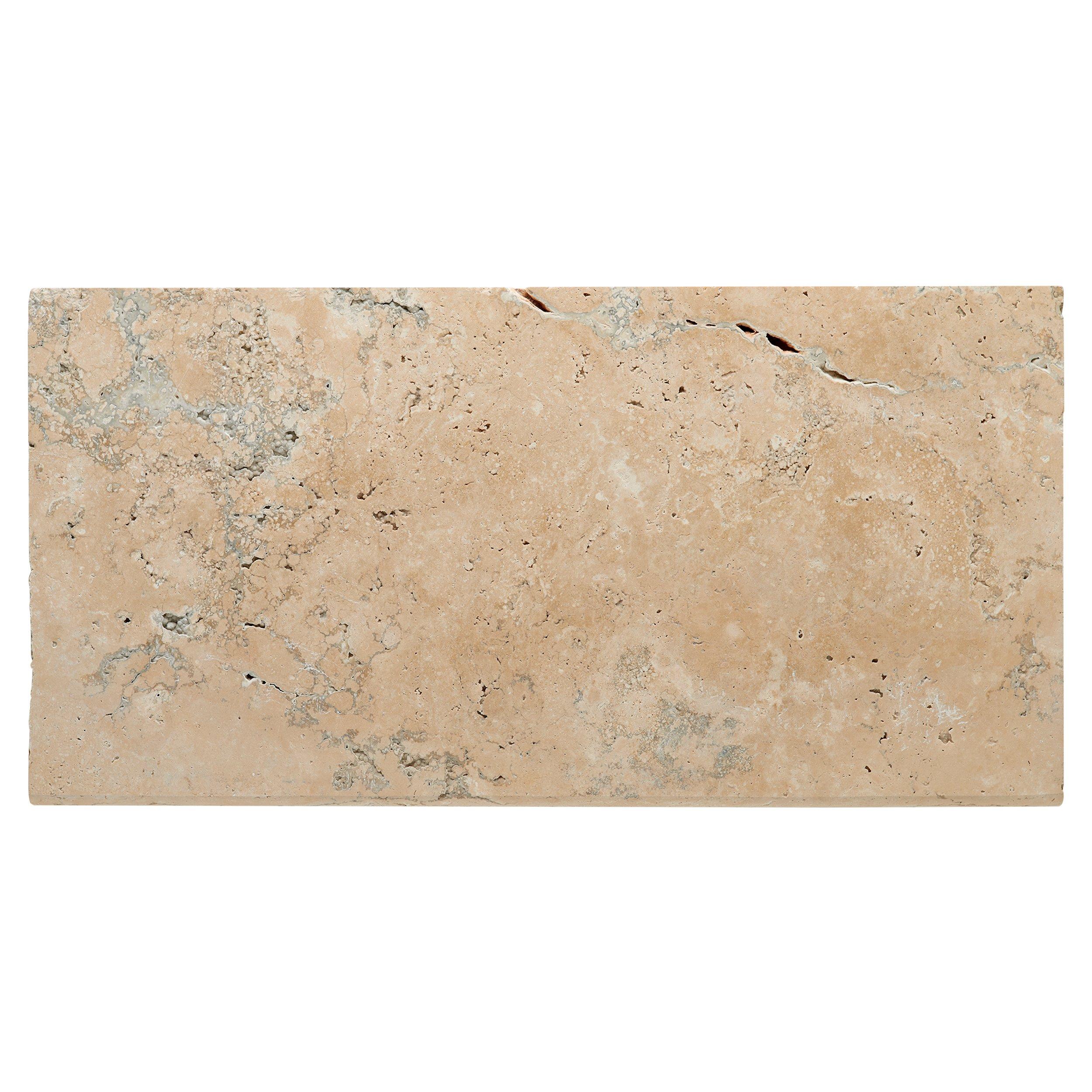 Country Classic Tumbled Travertine Bullnose 3cm. Paver Coping