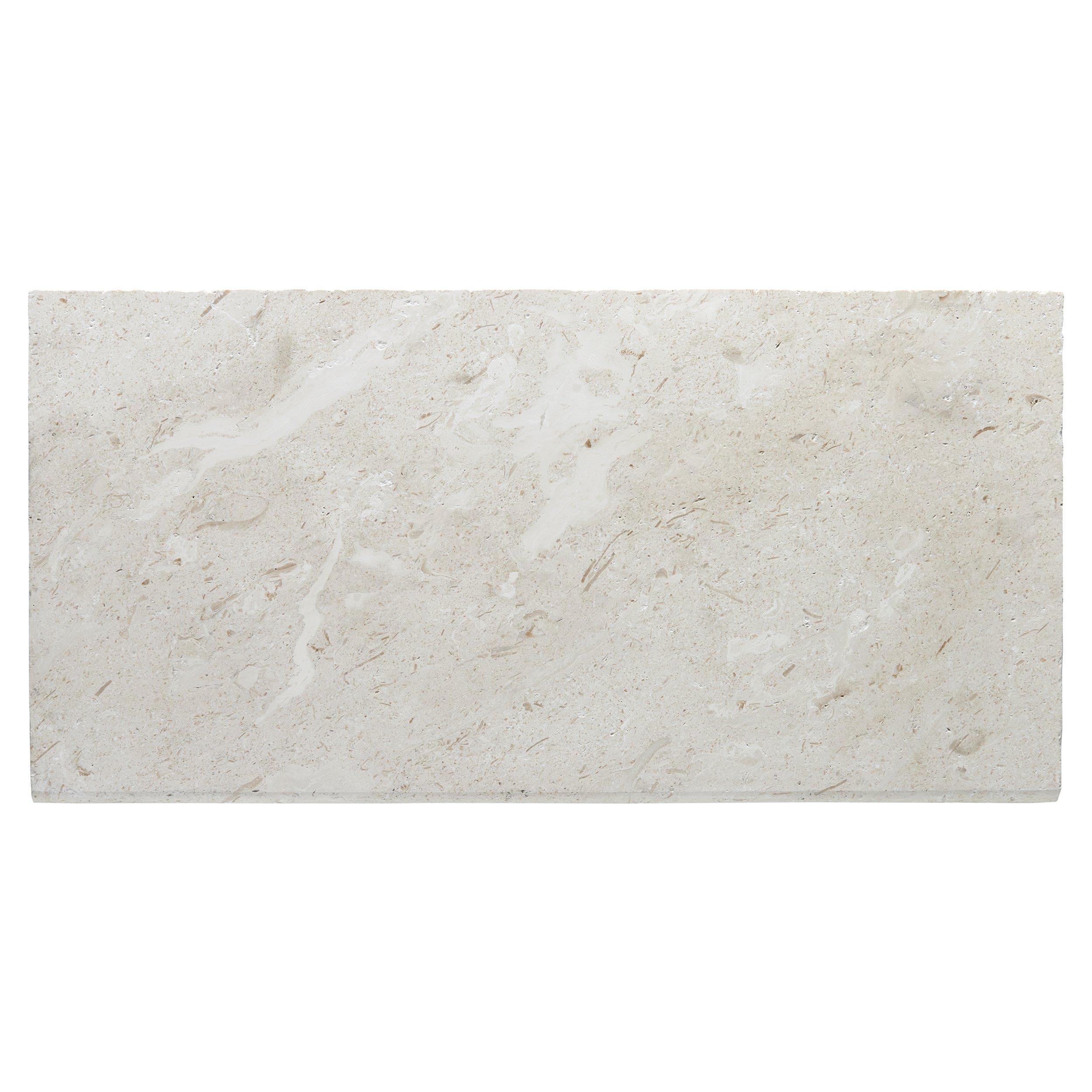 Shell Tumbled Travertine Bullnose 3cm. Paver Coping