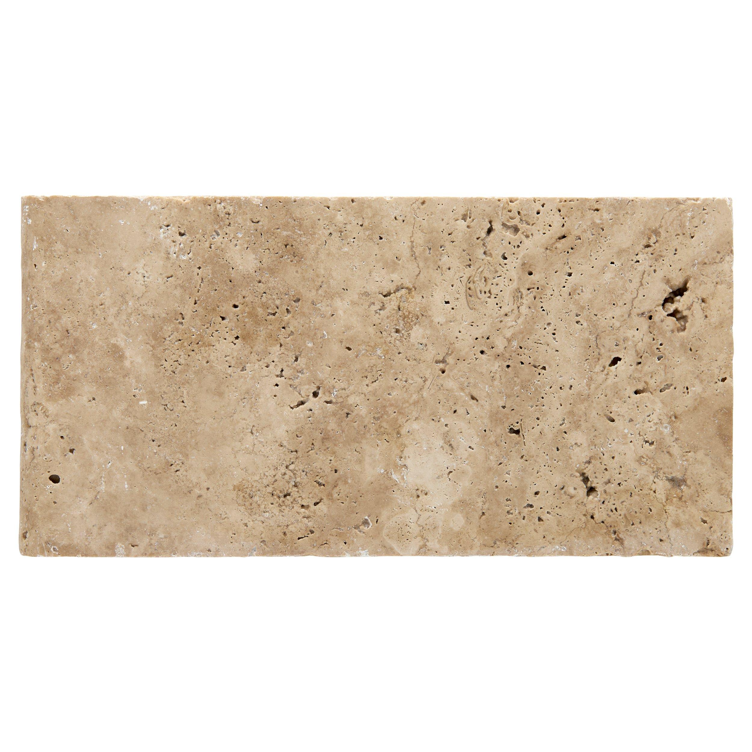 Walnut Tumbled Travertine Bullnose Coping 3cm. Paver
