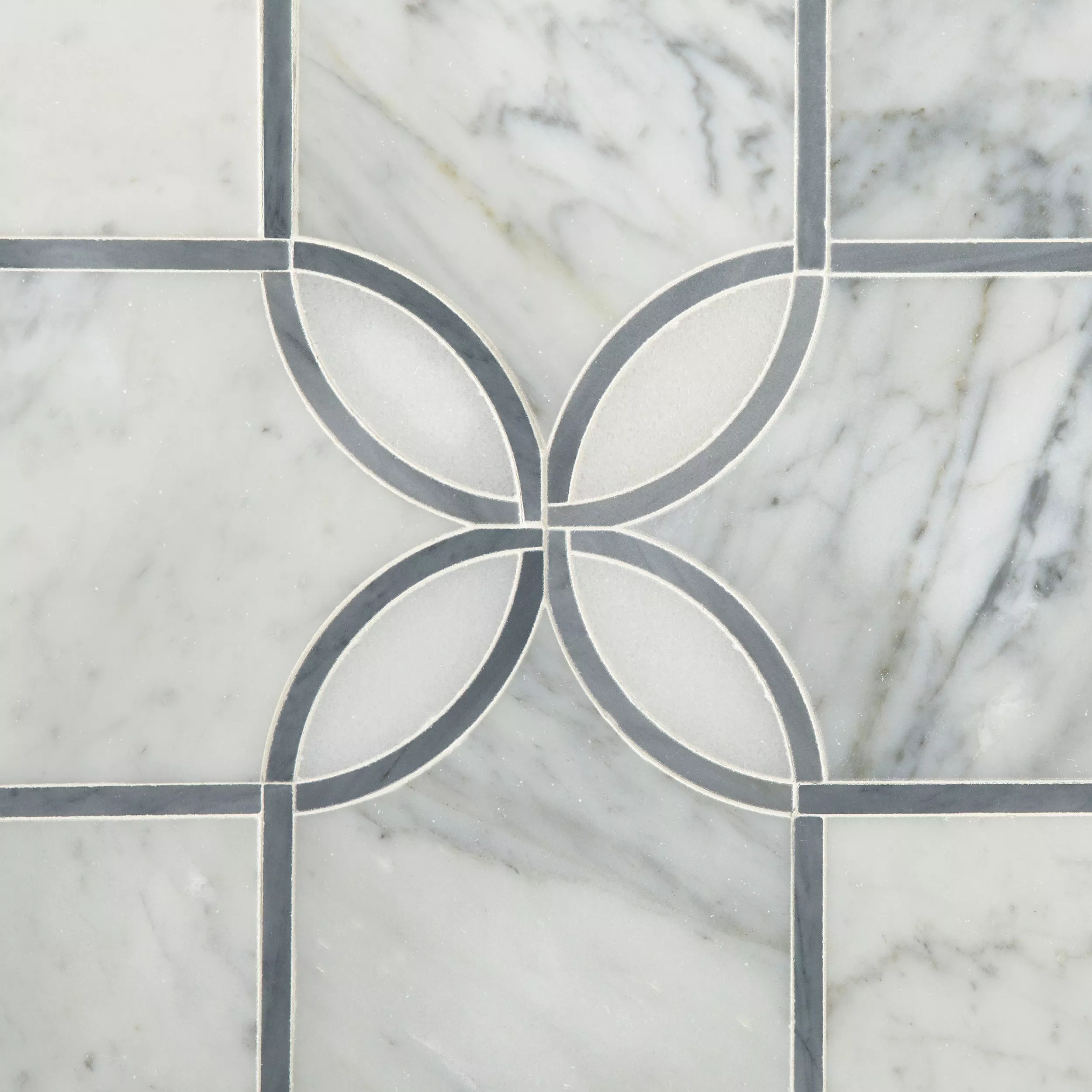 Eloise Bianco Carrara Waterjet Mosaic