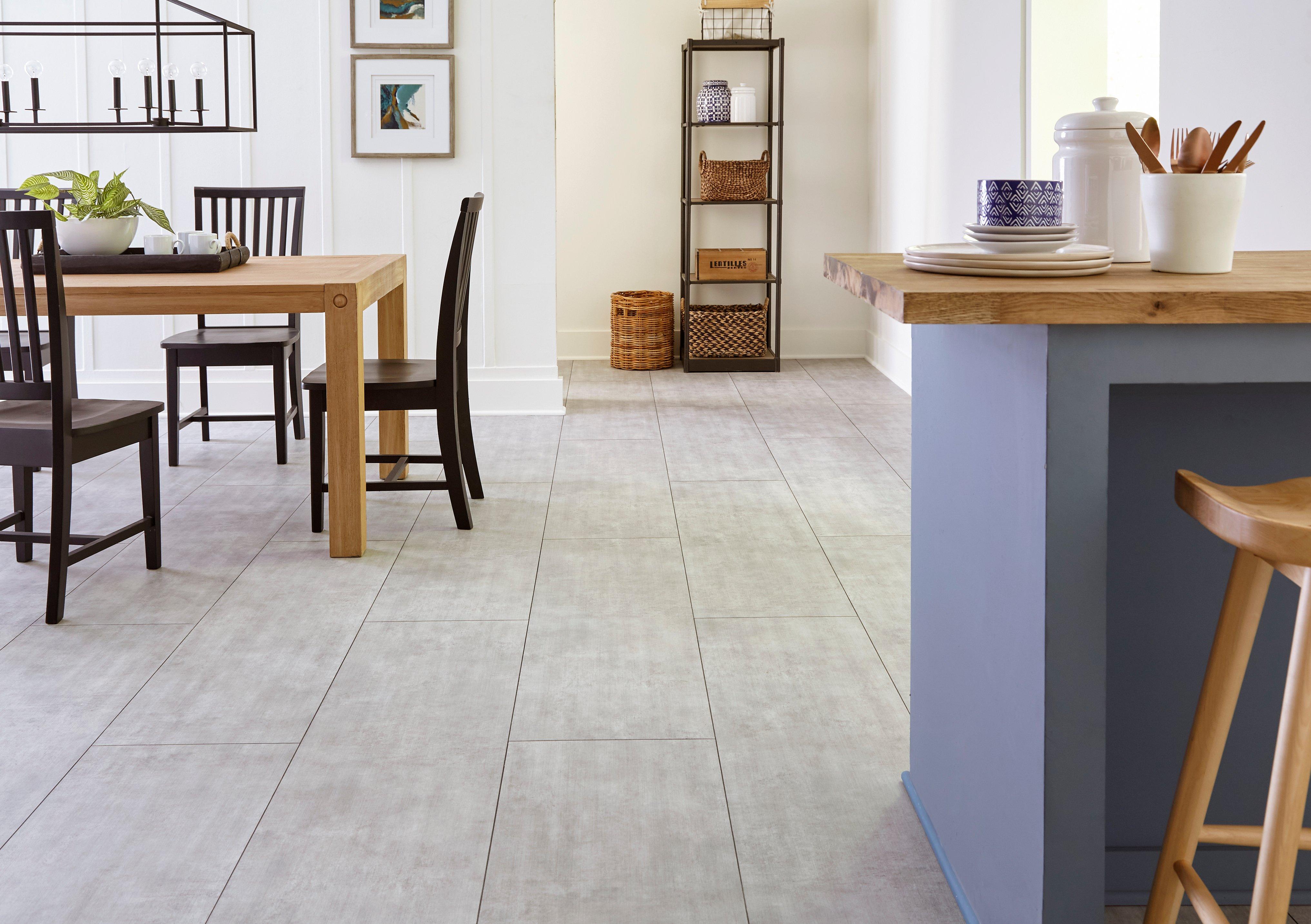Calypso Gray Hybrid Resilient Flooring