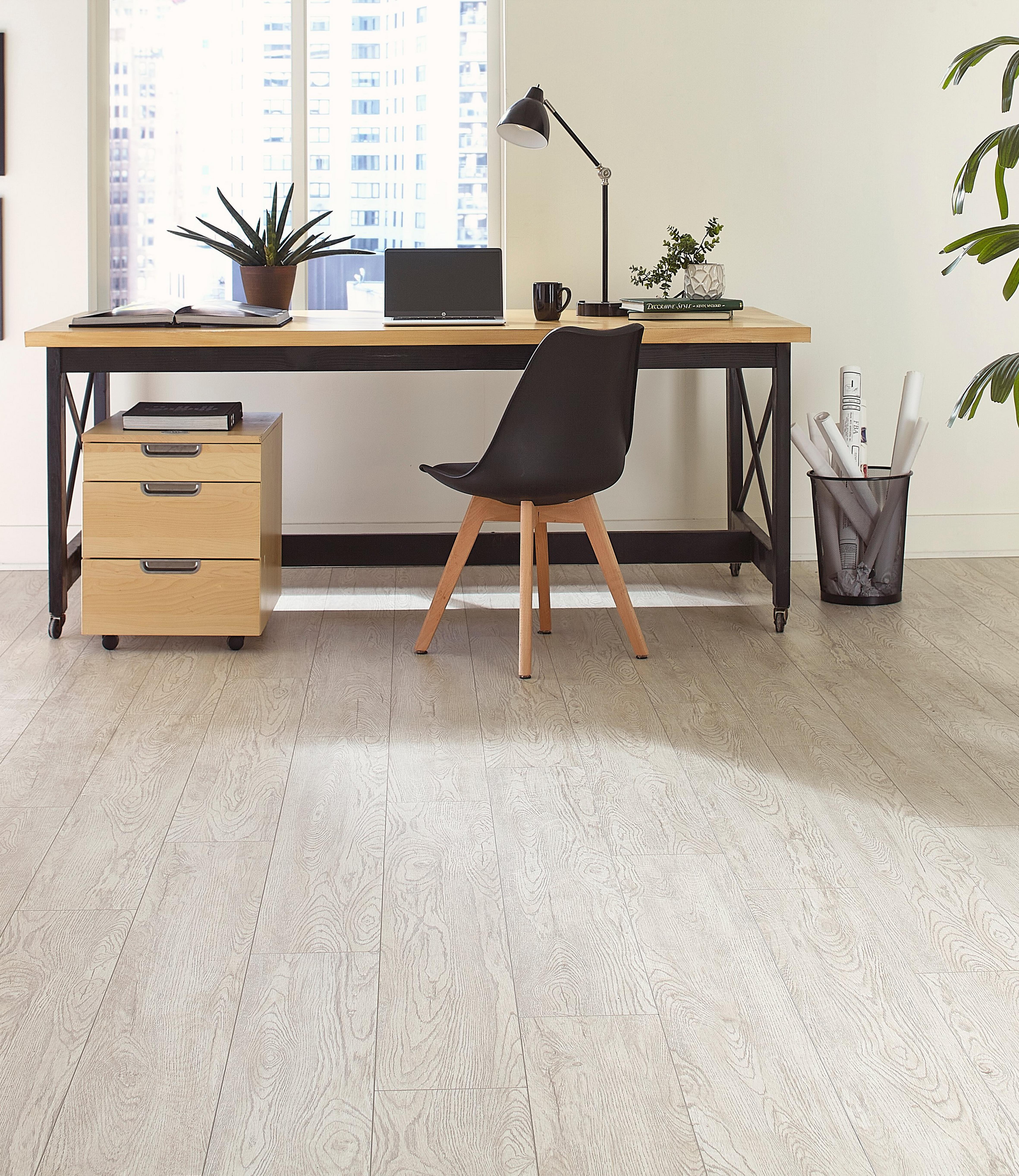 Office with OptiMax Eco-Resilient flooring with Techtanium Plus protection.