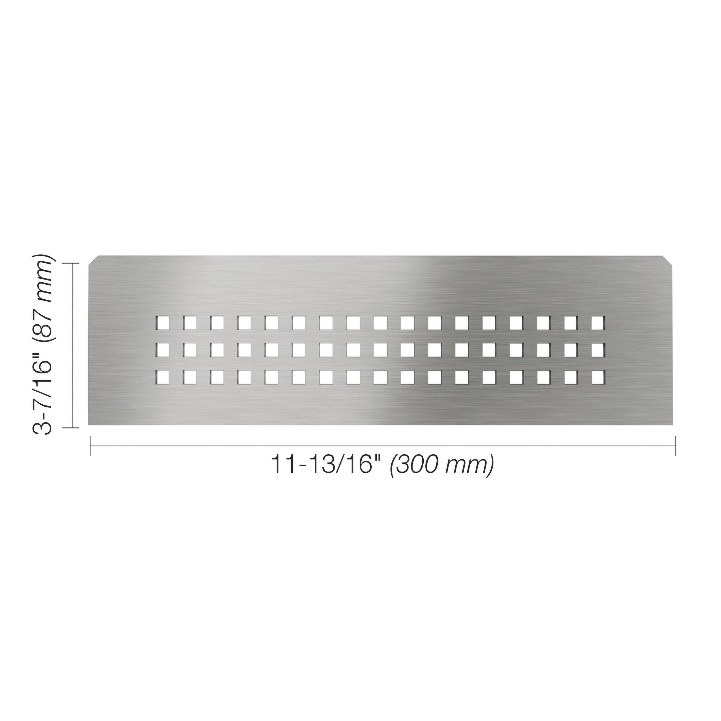 Schluter Shelf Rectangular Niche Square Brush Stainless Steel