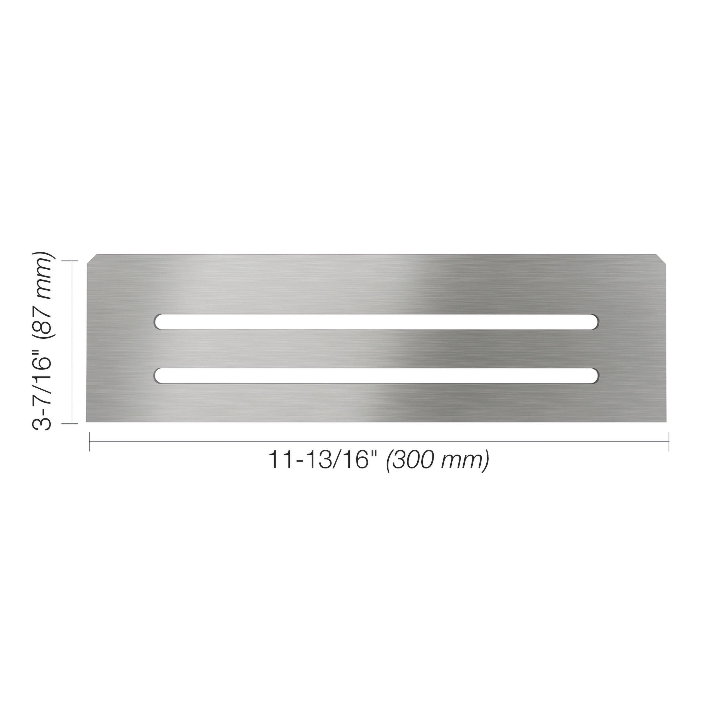 Schluter Shelf Rectangular Niche Wave Brush Stainless Steel