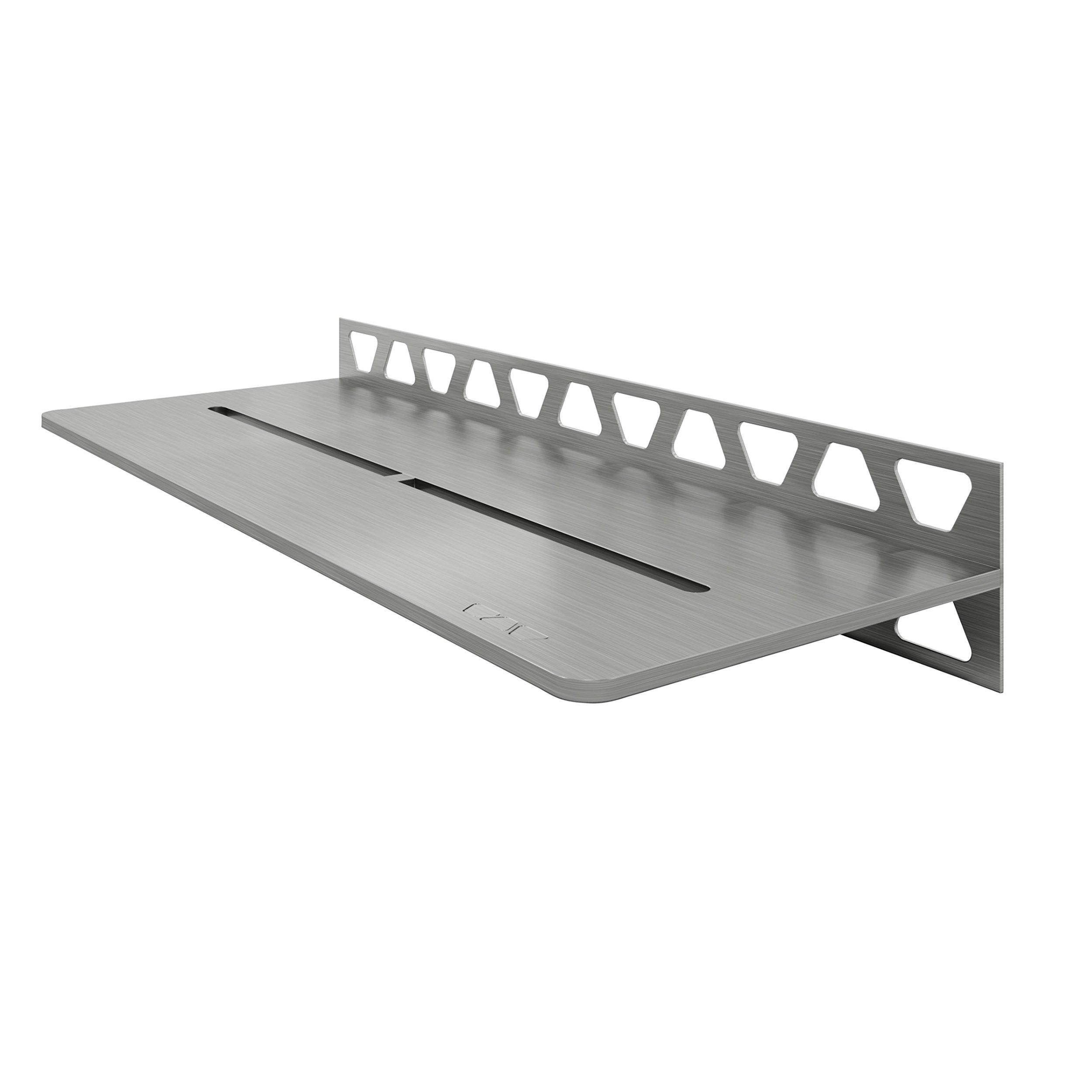 Schluter Shelf Rectangular Wall Pure Brush Stainless Steel