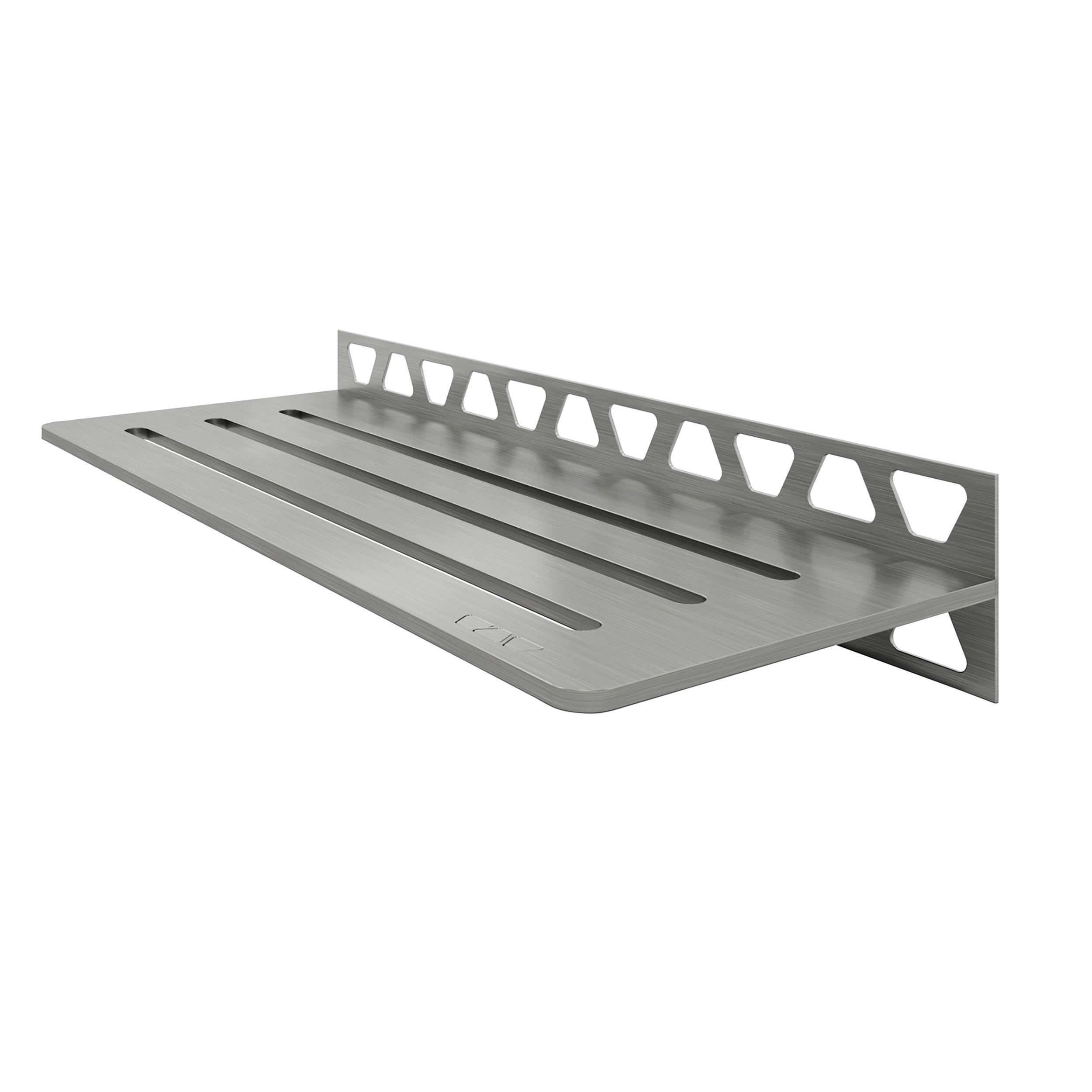 Schluter Shelf Rectangular Wall Wave Brush Stainless Steel