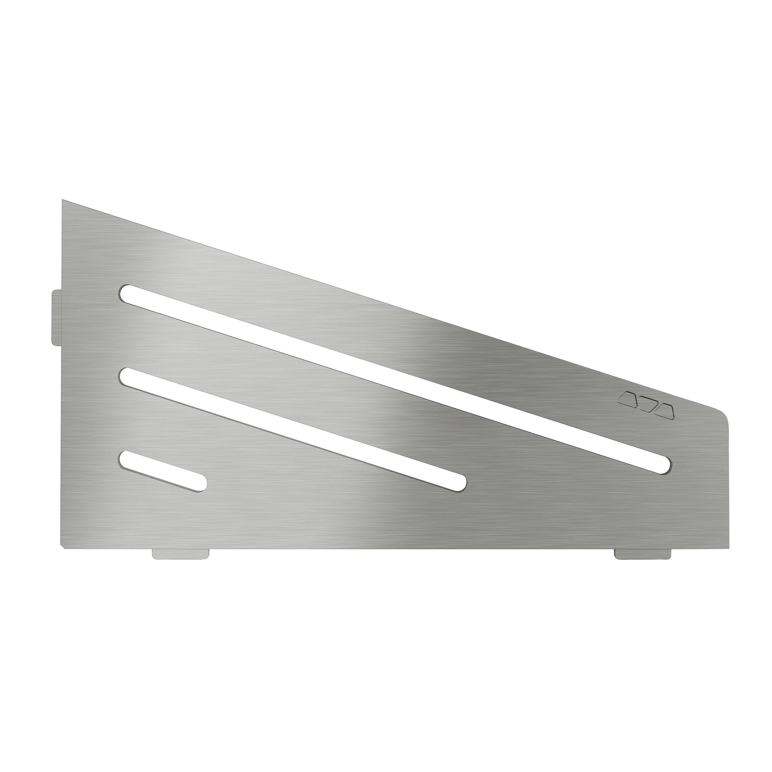 Schluter Shelf Quadrilateral Corner Wave Brush Stainless Steel