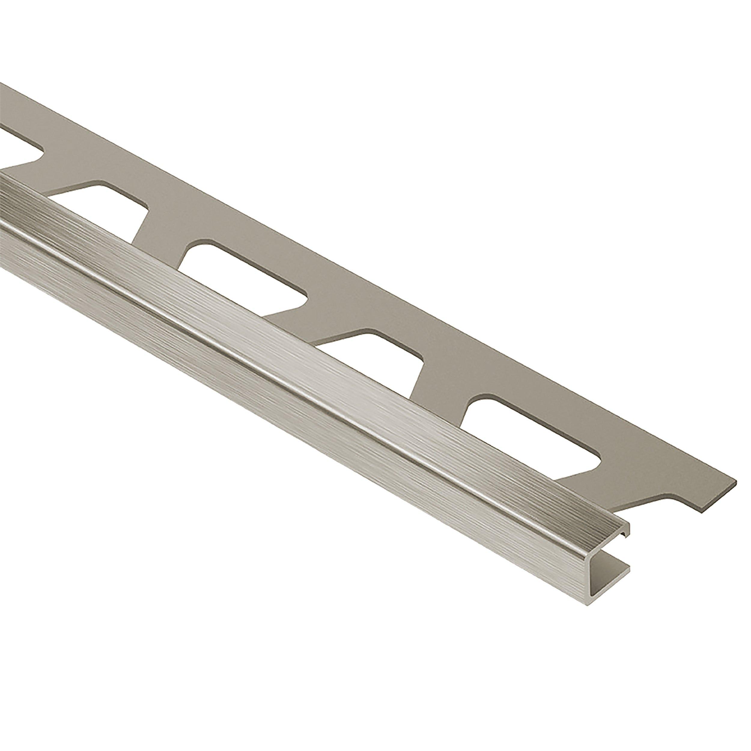 Schluter Quadec 3/8in. Aluminum Brush Nickel