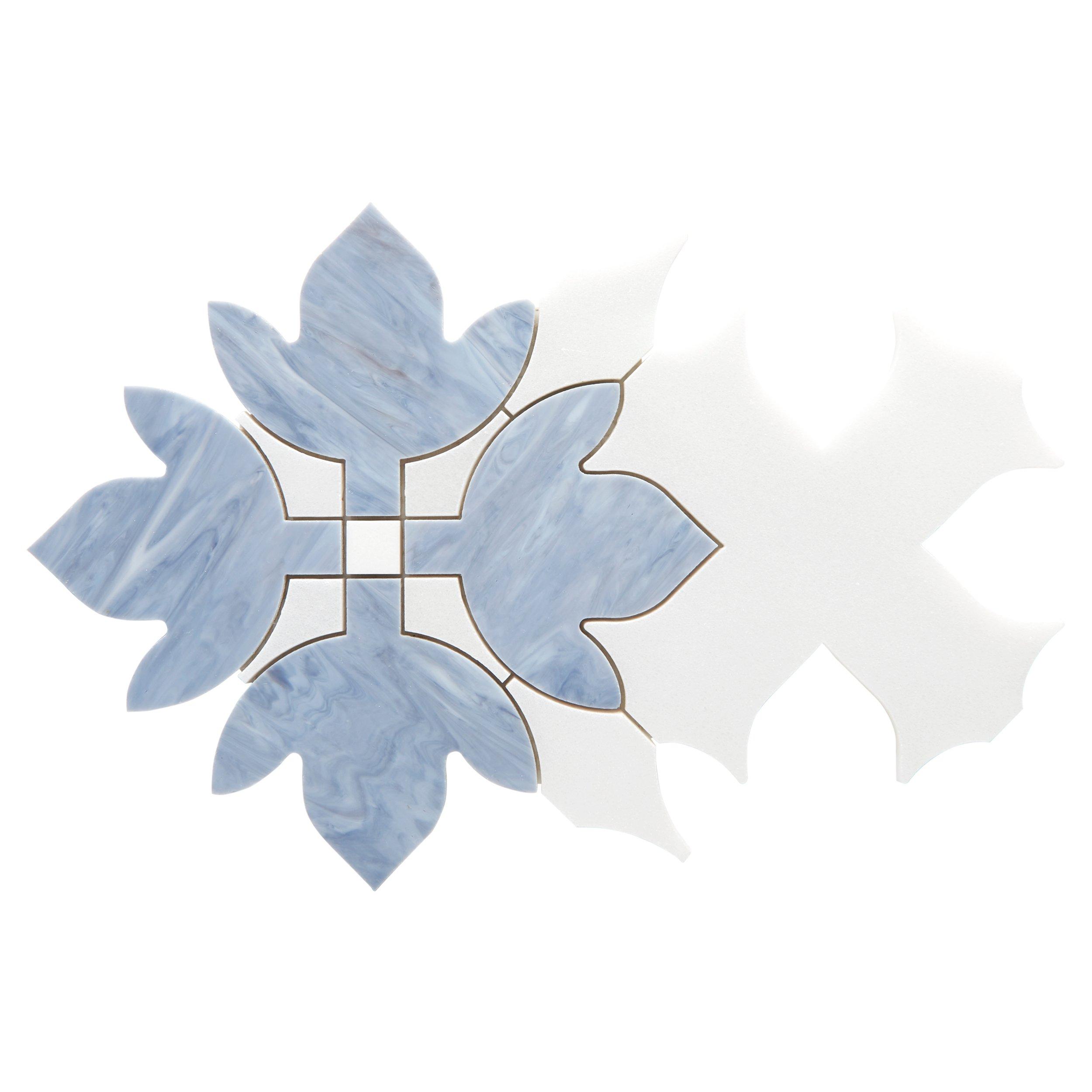 Penelope Thassos Waterjet Marble Mosaic