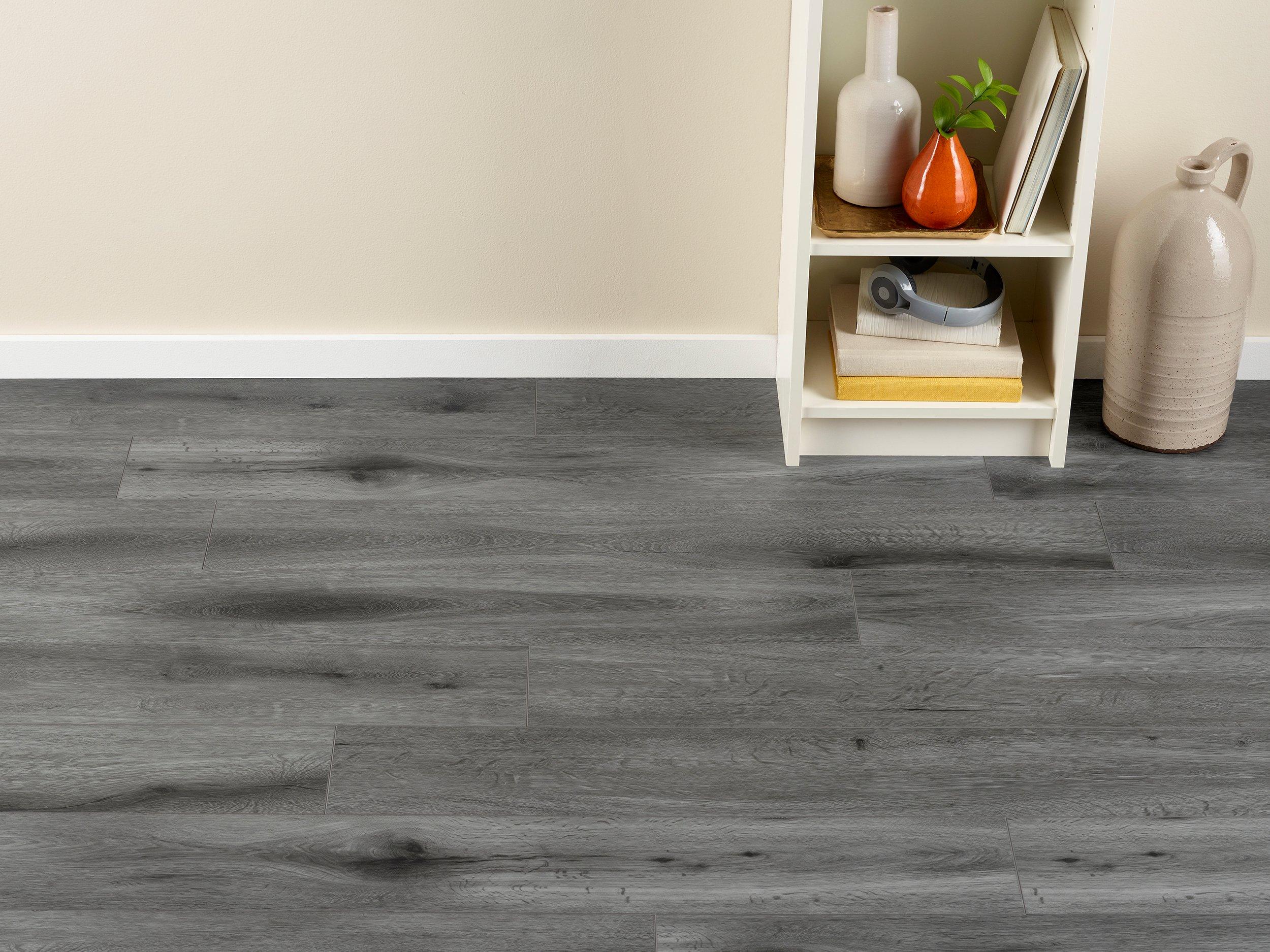 Ombre Gray Rigid Core Luxury Vinyl Plank - Cork Back