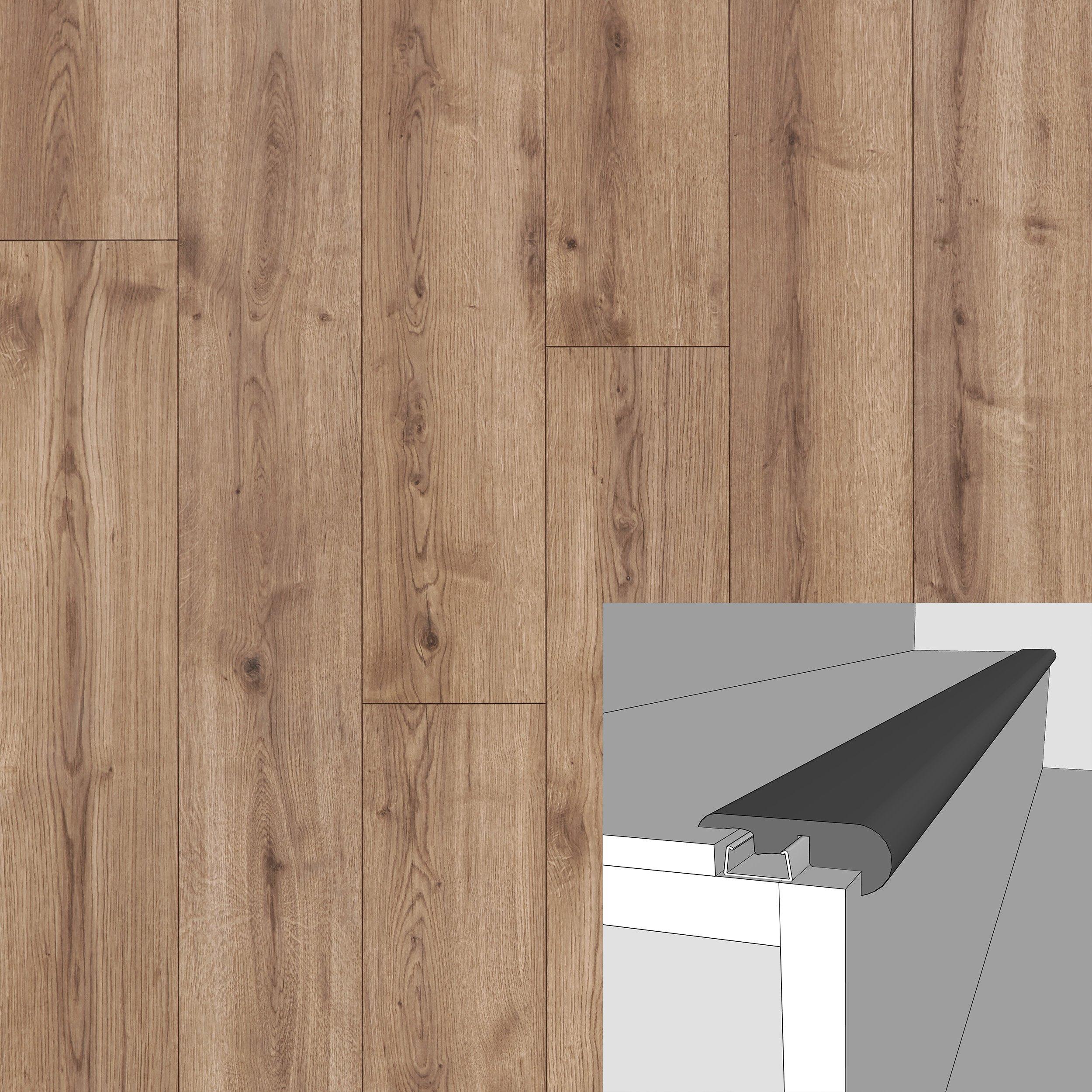 Color 1280F 94 in. Laminate Overlapping Stair Nose
