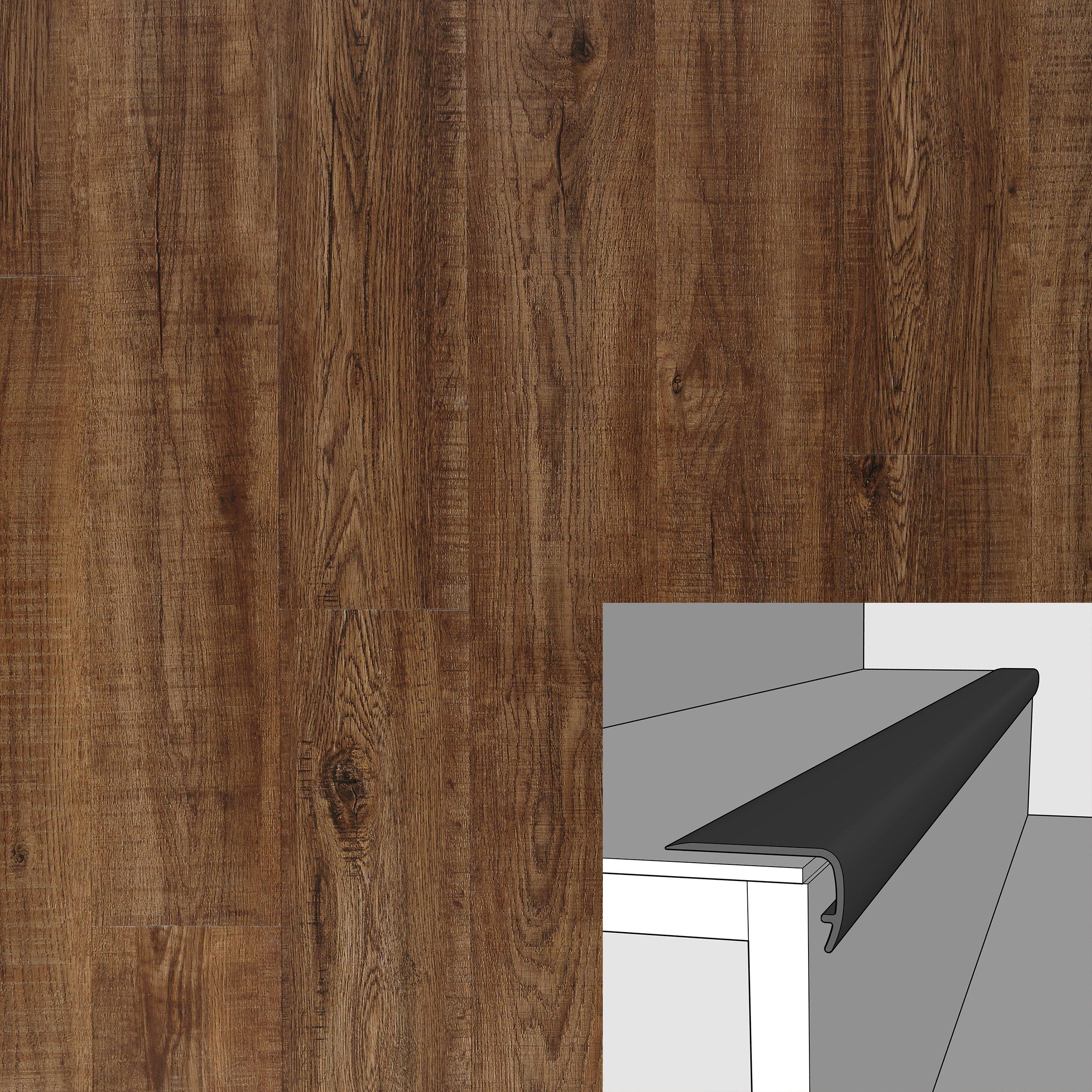 Color 5700F 94 in. Vinyl Overlapping Stair Nose