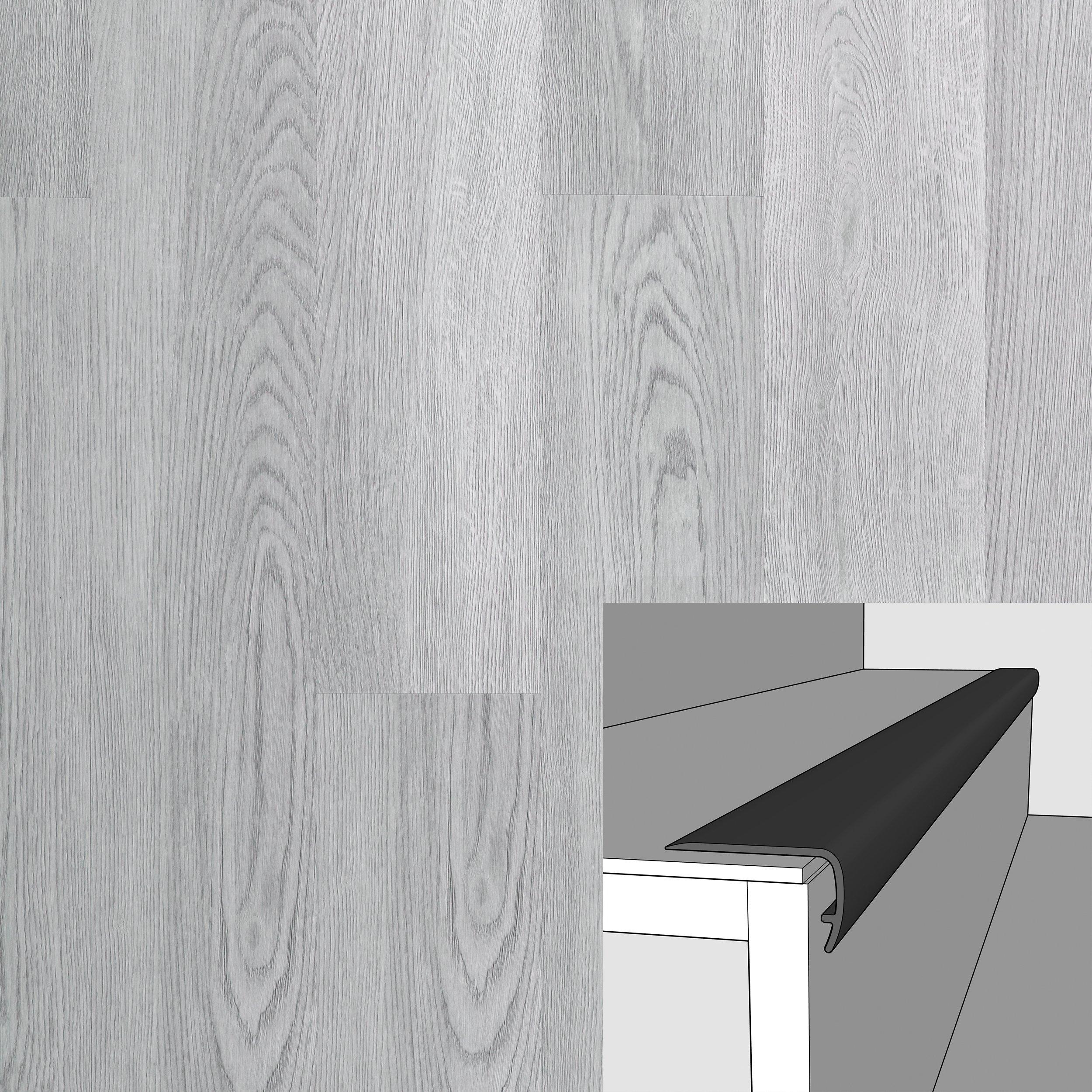 Color 5120F 94 in. Vinyl Overlapping Stair Nose