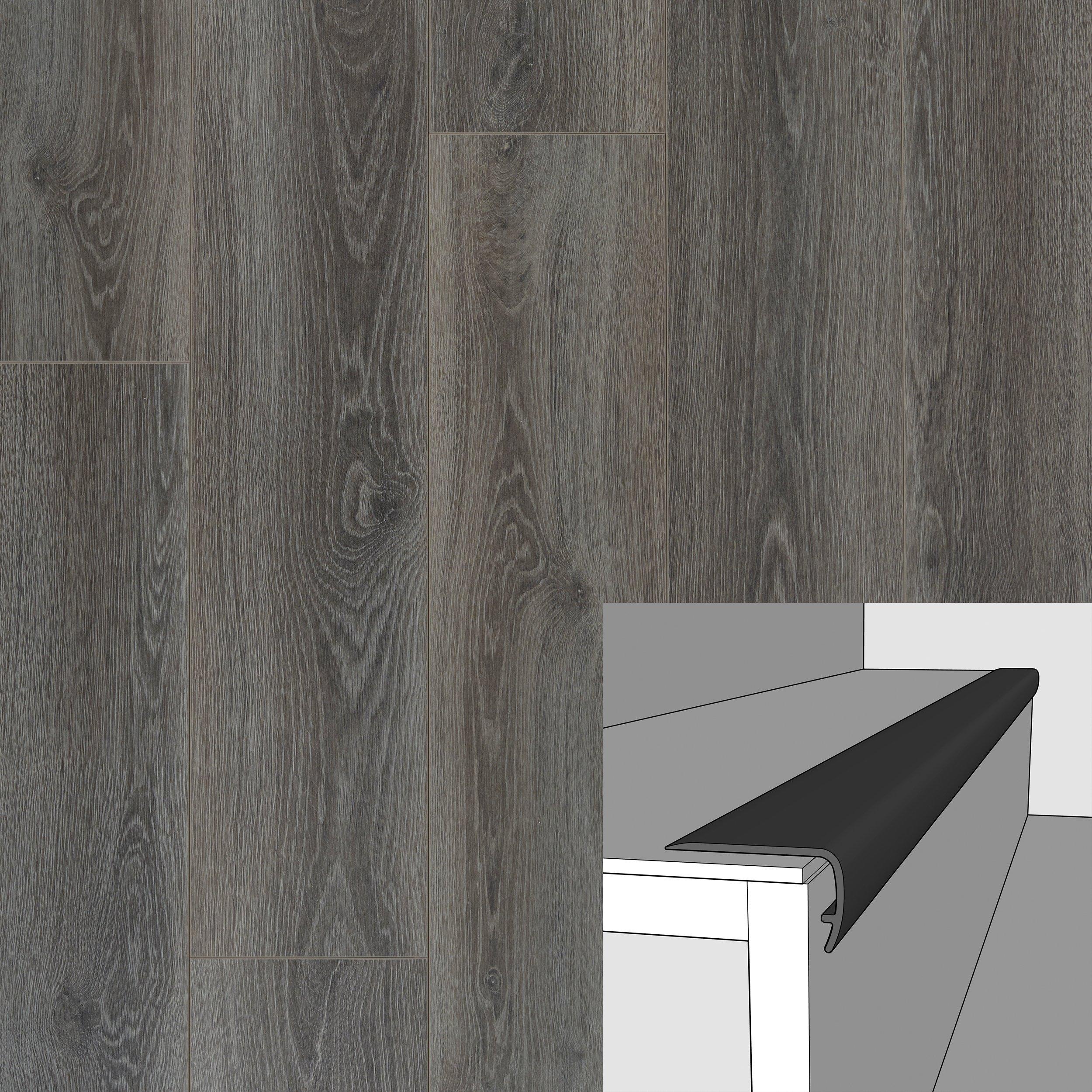 Color 5320F 94 in. Vinyl Overlapping Stair Nose