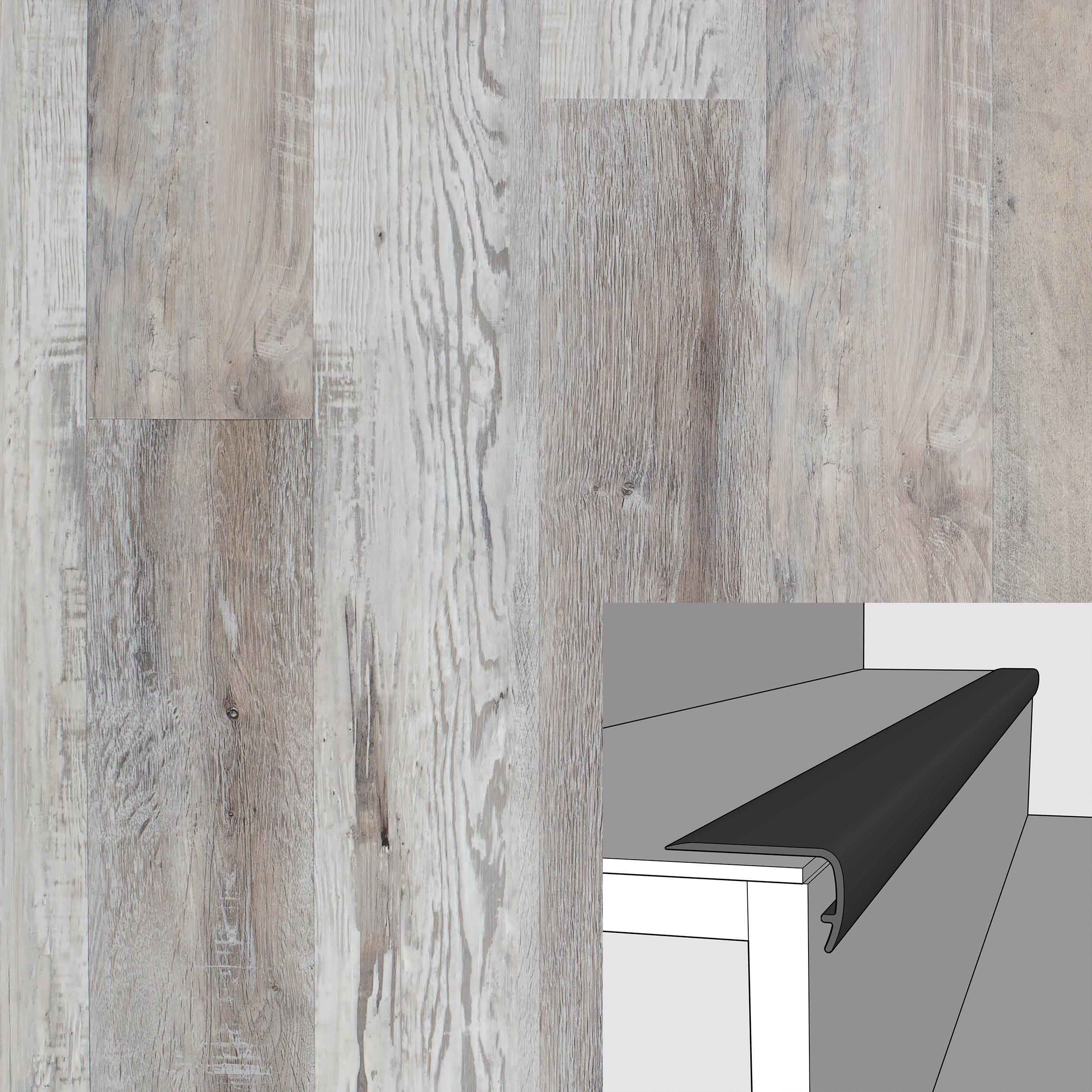 Color 5160F 94 in. Vinyl Overlapping Stair Nose