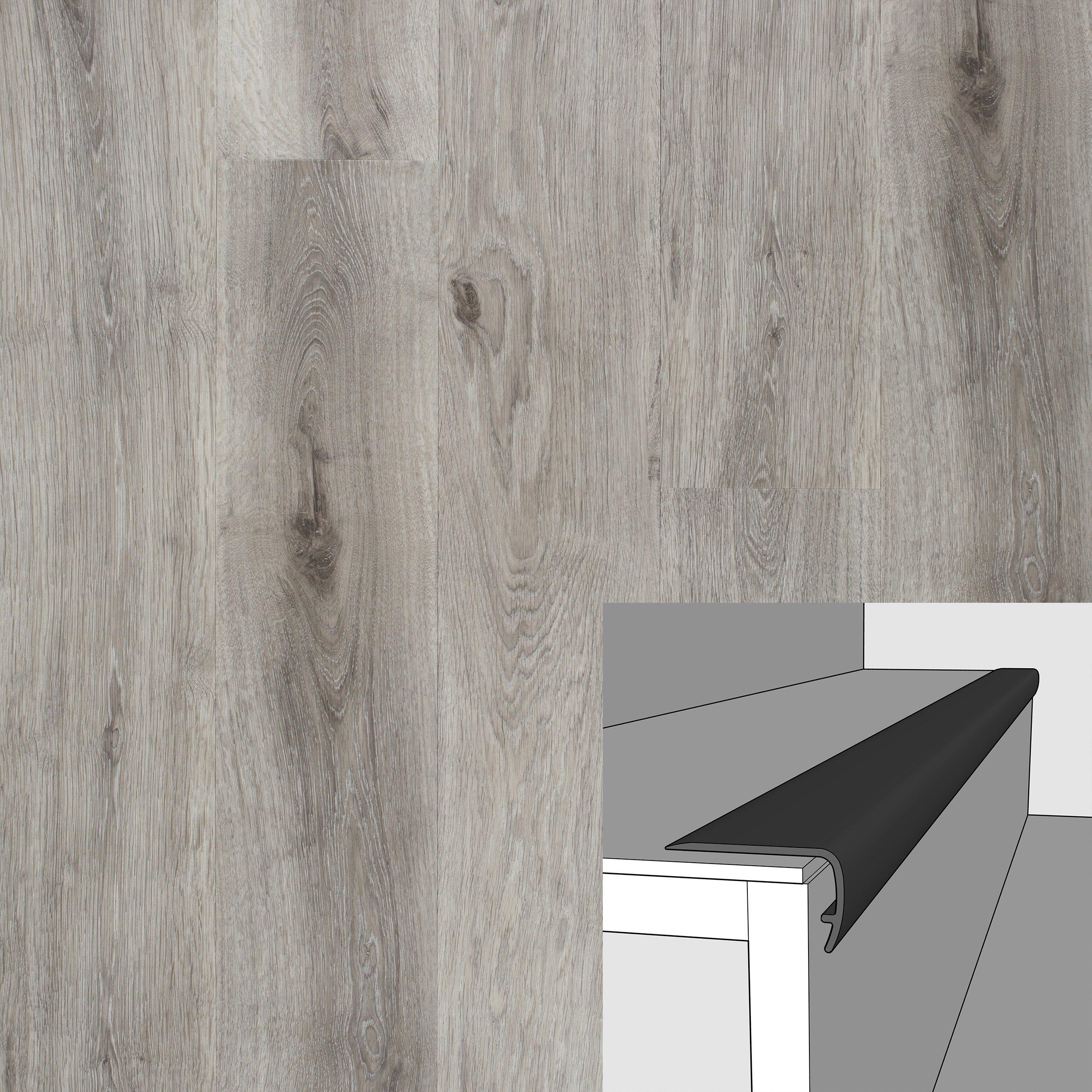 Color 5140F 94in. Vinyl Overlapping Stair Nose