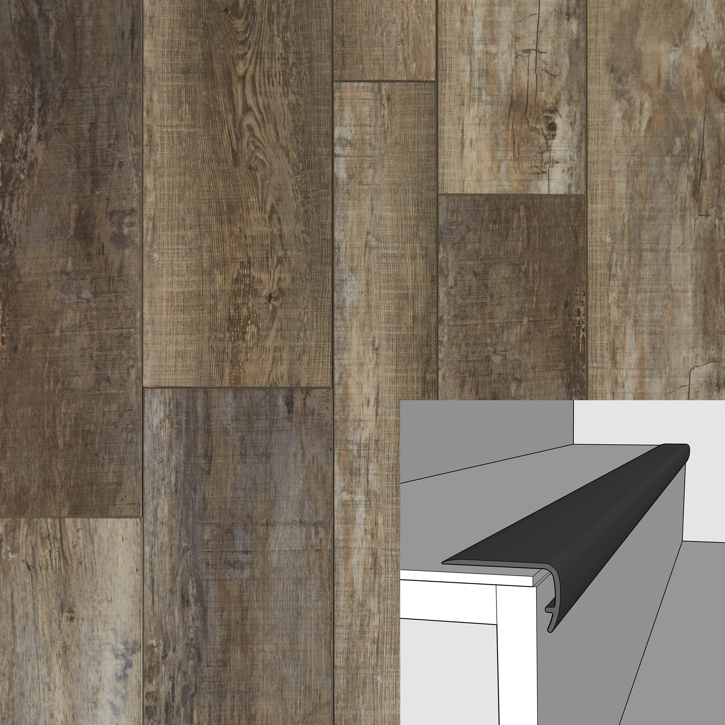 Color 5260F 94in. Vinyl Overlapping Stair Nose