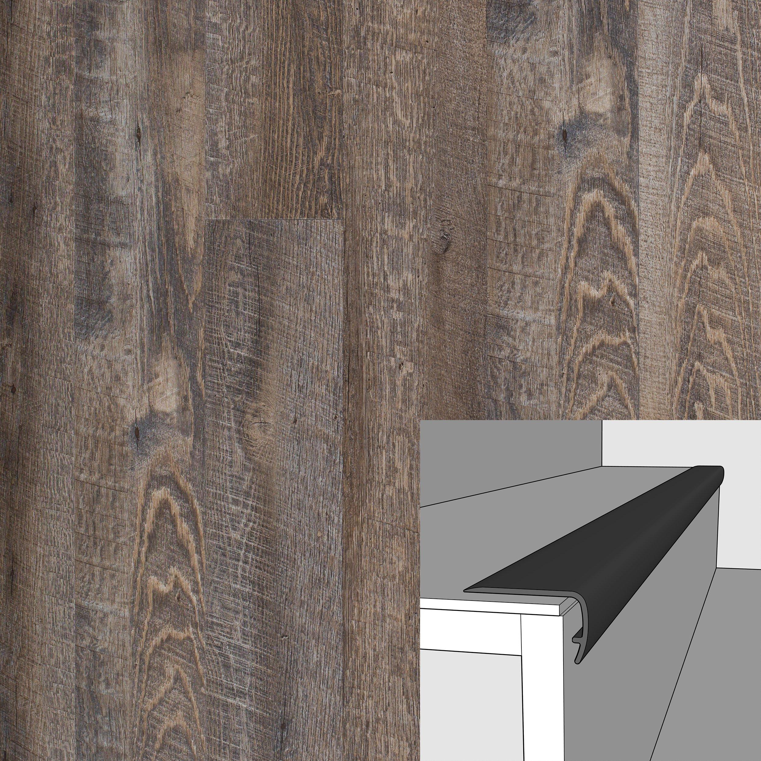 Color 5730F 94in. Vinyl Overlapping Stair Nose