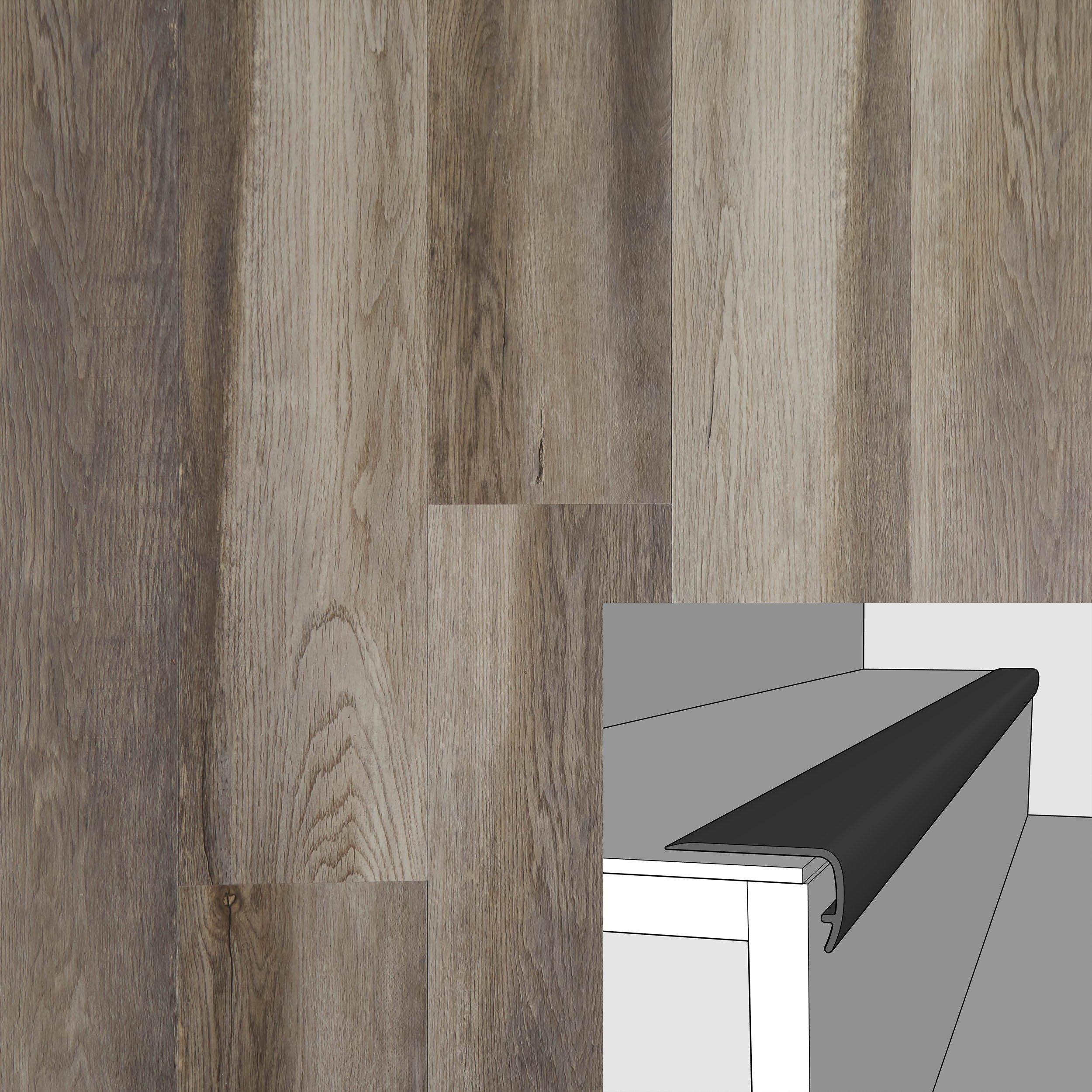 Color 5170F 94 in. Vinyl Overlapping Stair Nose