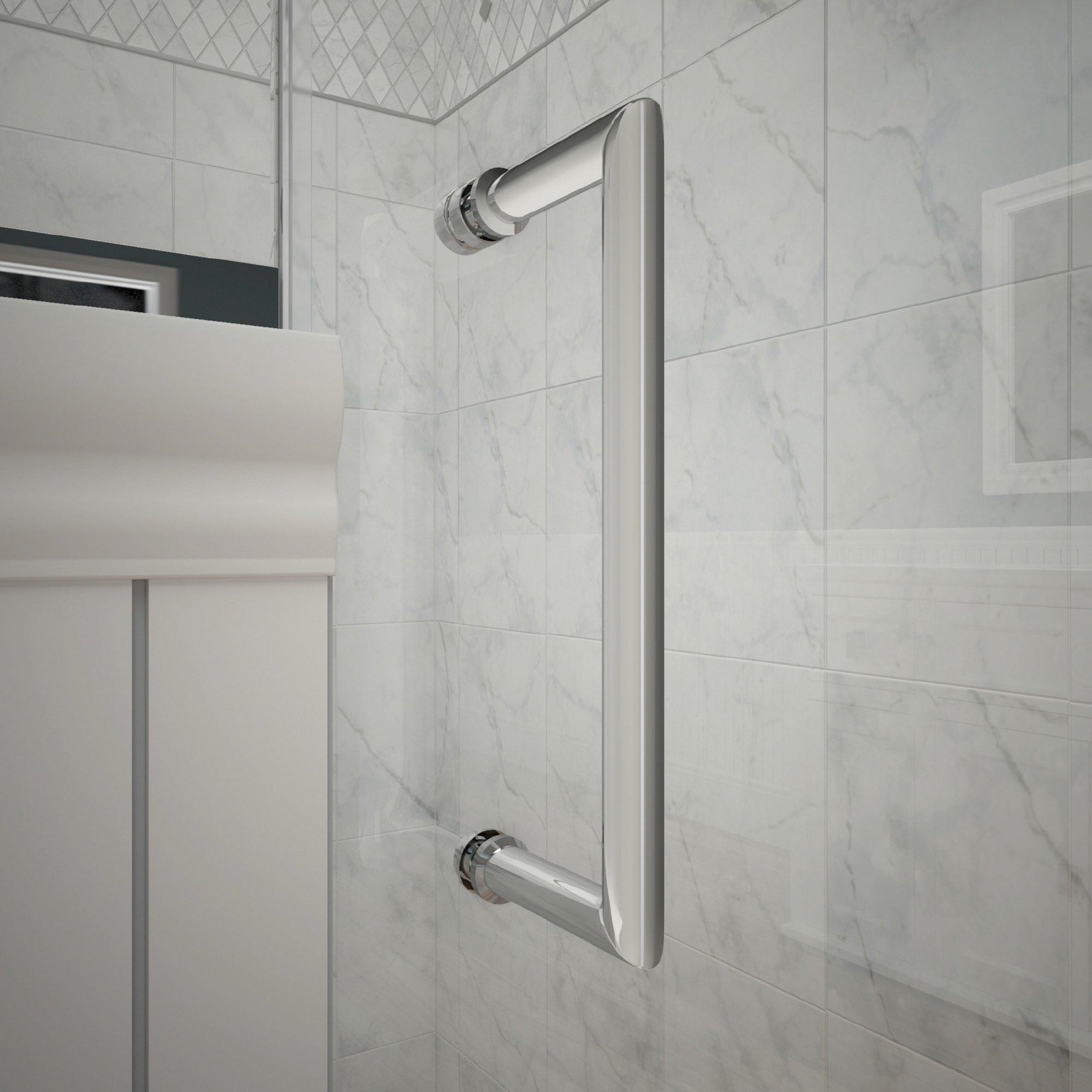 Unidoor Plus Chrome Frameless Hinged Shower Door