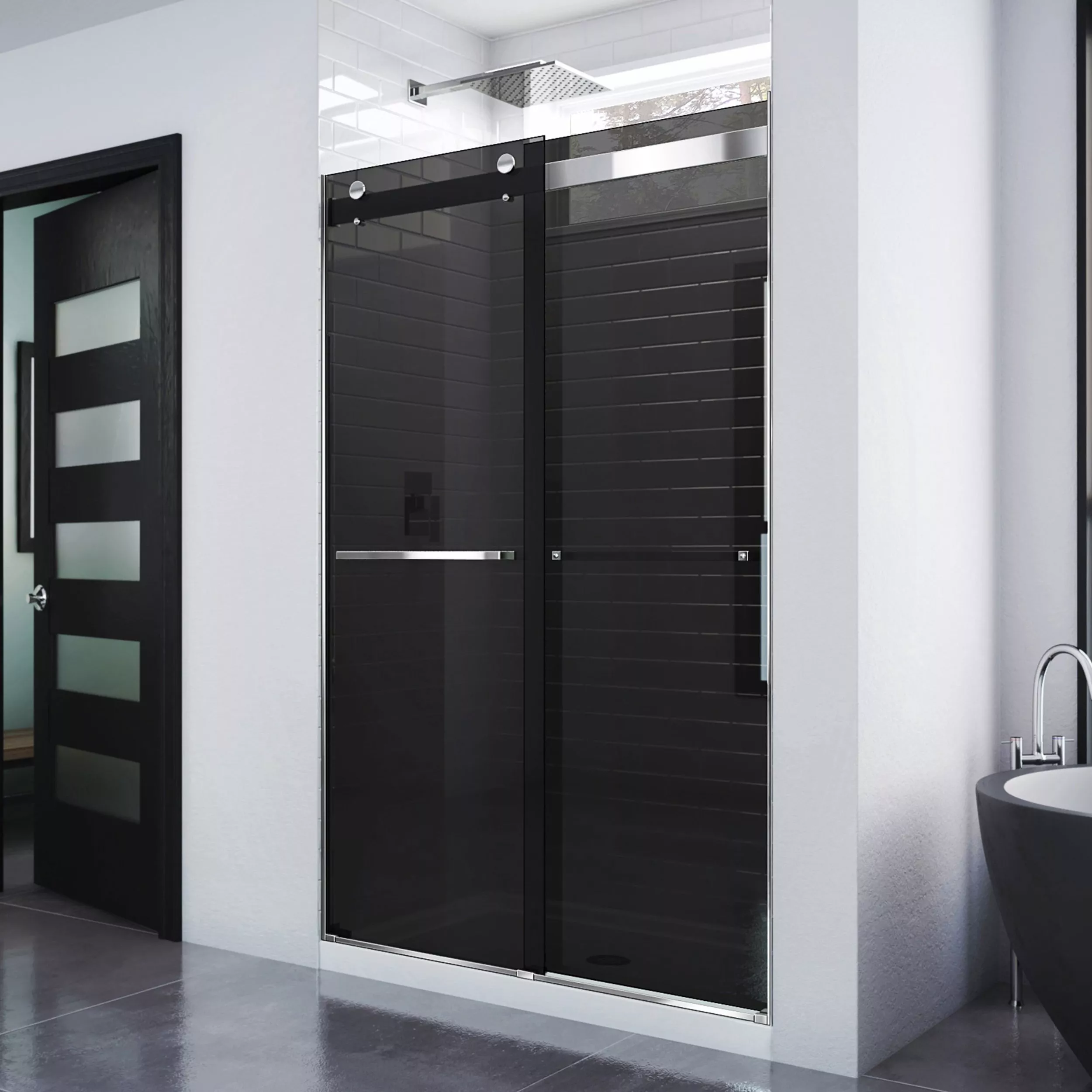 Essence Chrome Bypass Sliding Shower Door