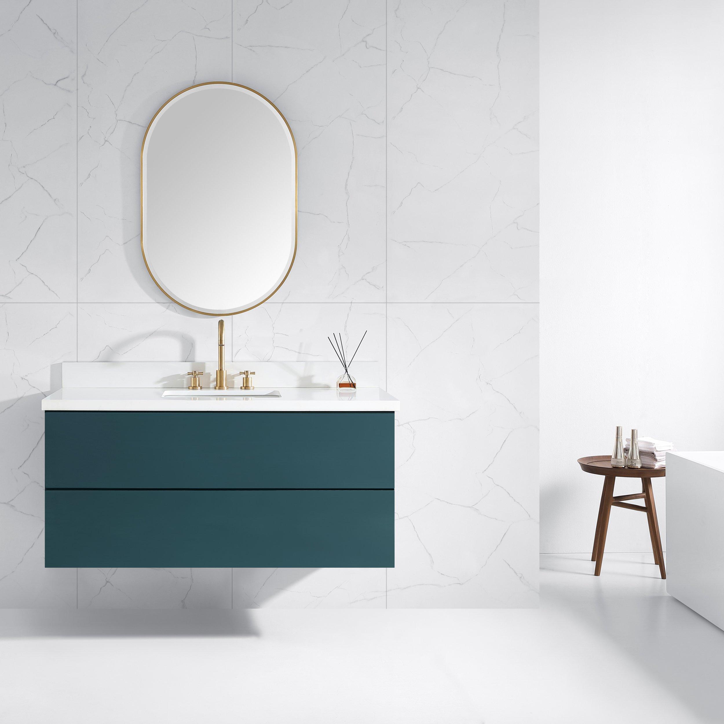 Zuri 24 in. Brushed Gold Mirror