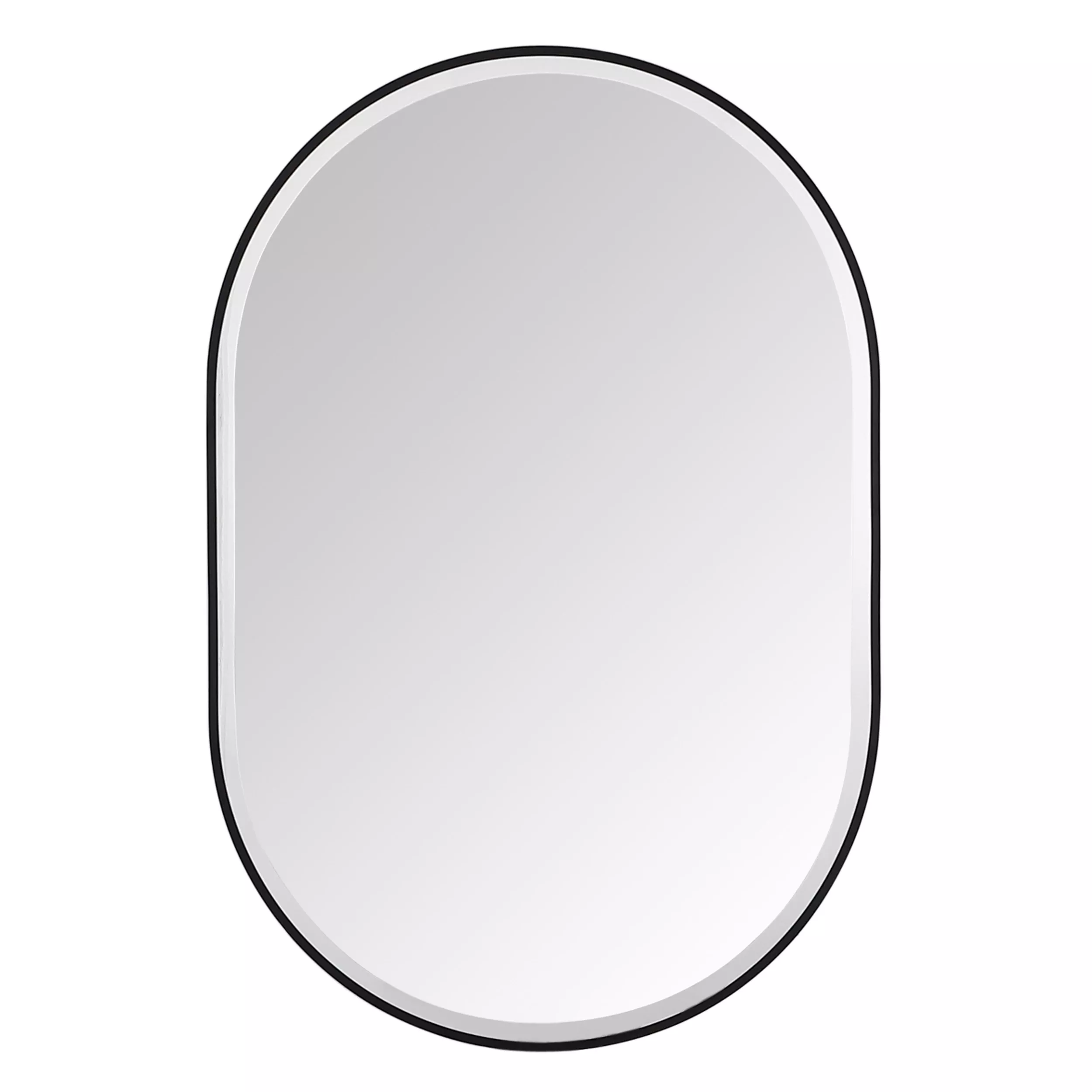 Zuri 24 in. Matte Black Mirror