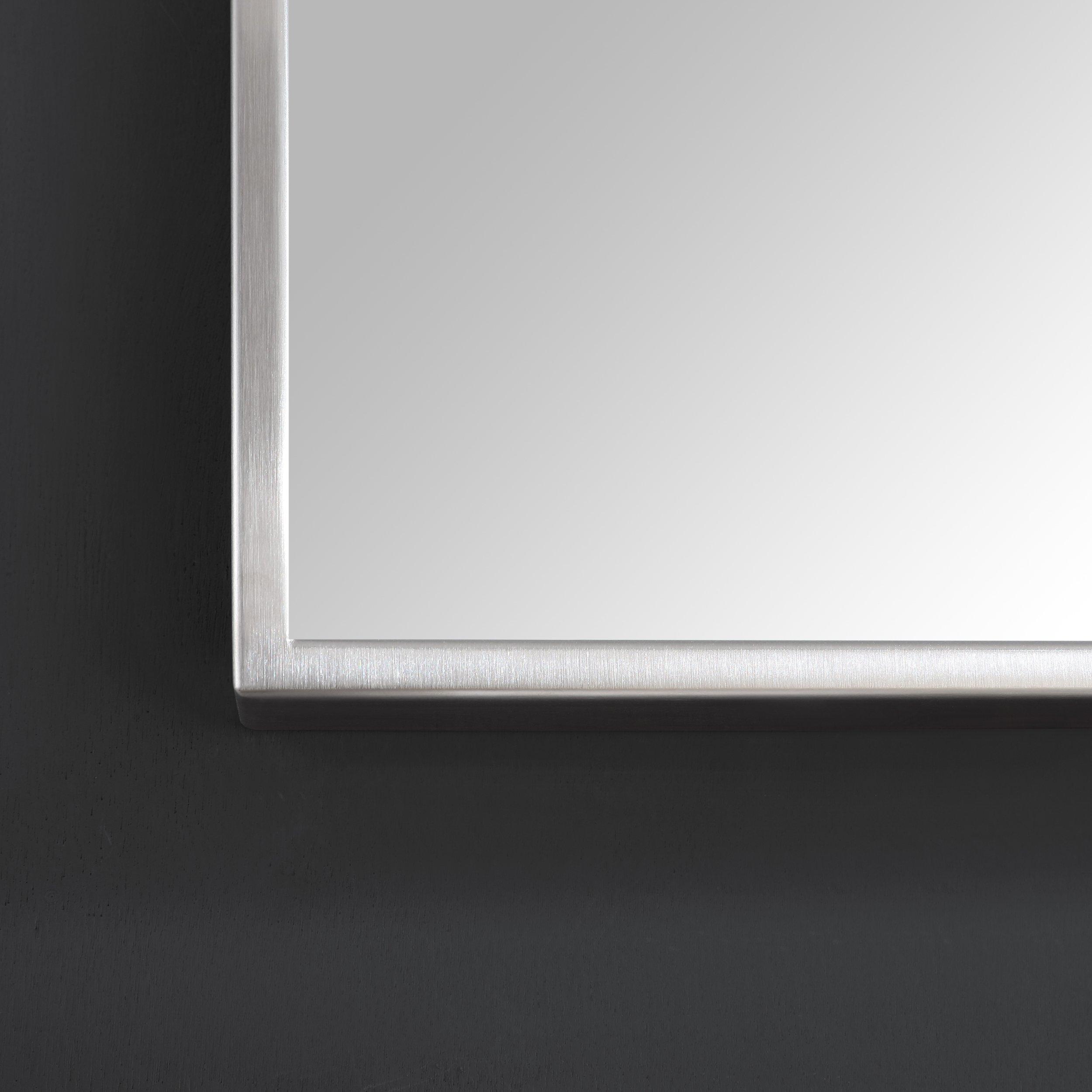 Pierce 24 in. Brushed Nickel Mirror | Floor and Decor