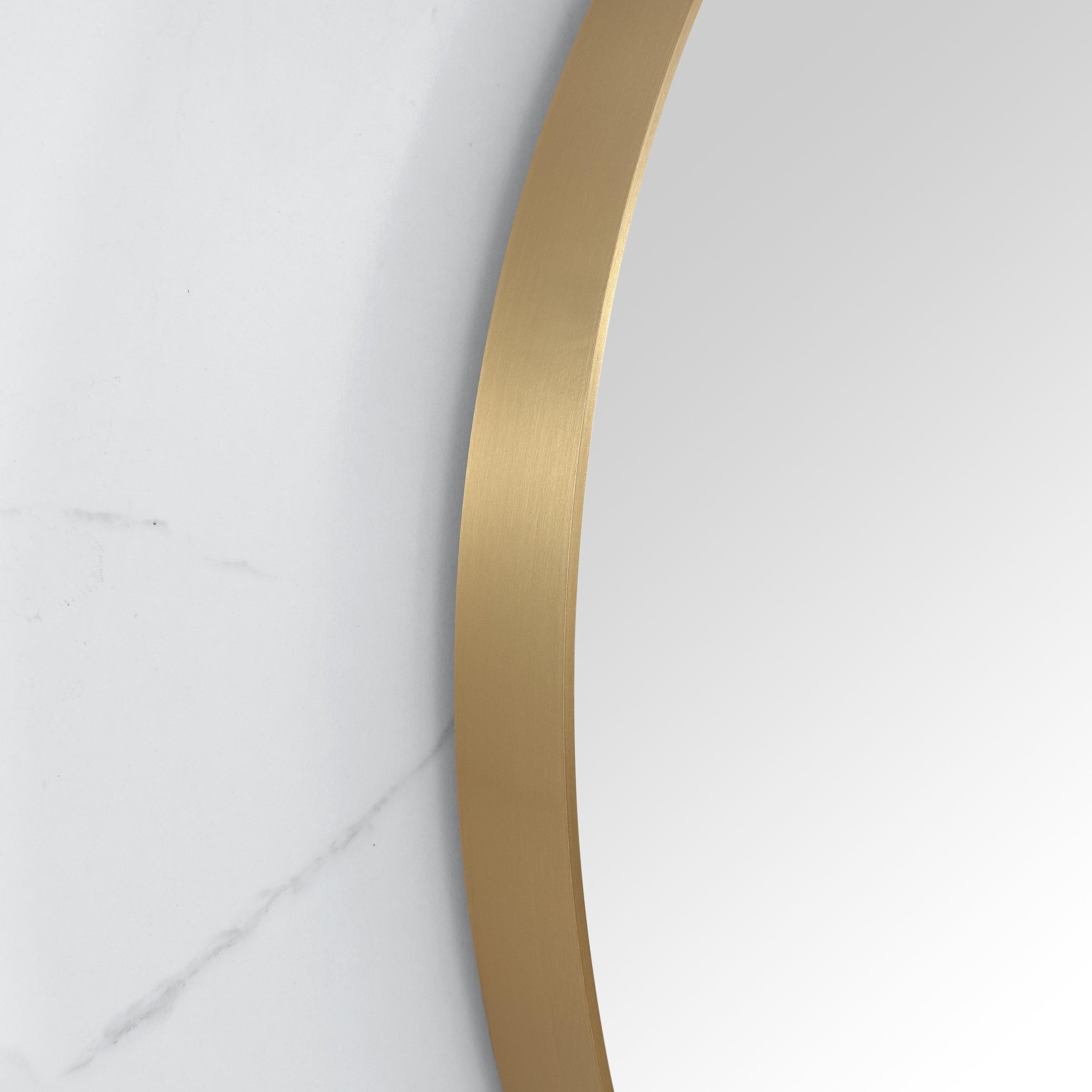 Parris 24 in. Brushed Gold Mirror