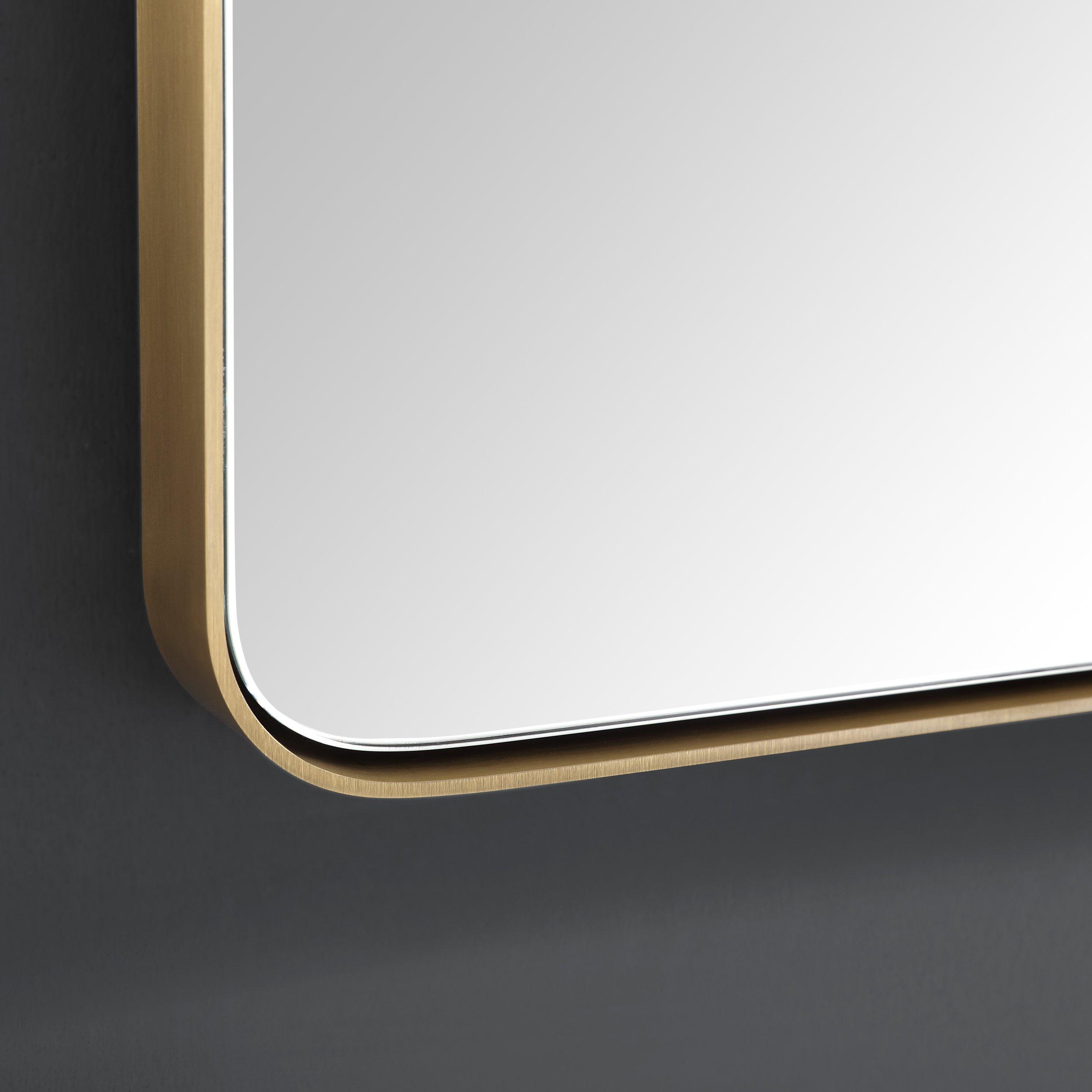 Lucca 24 in. Brushed Gold Mirror