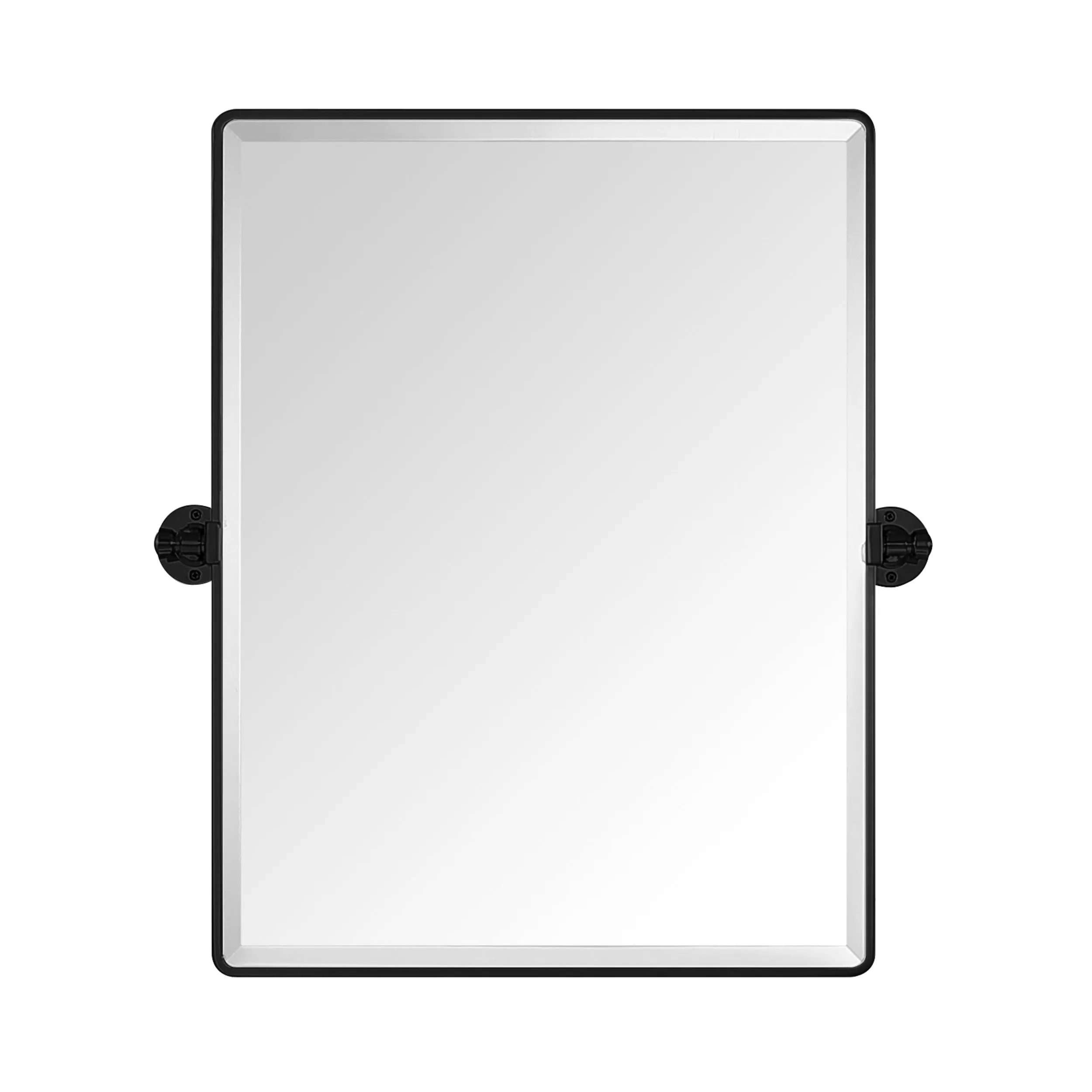 Miles 23 in. Matte Black Mirror