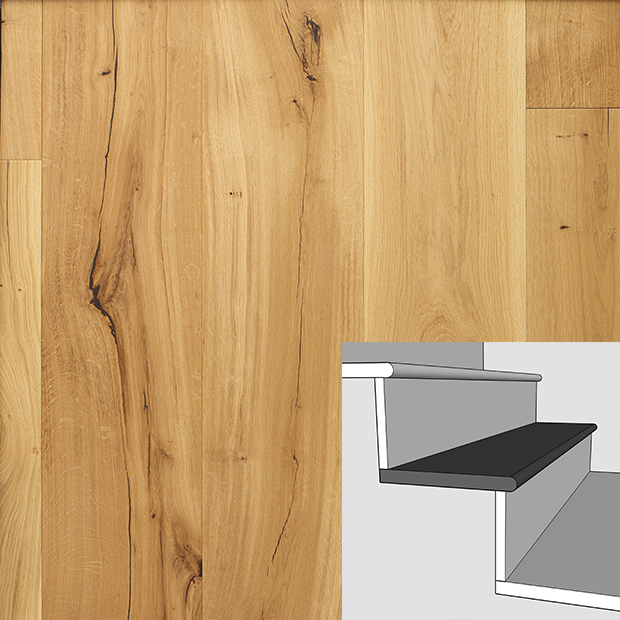 Color 01348 Euro Rustic Square Nose Tread 42in. Floor and Decor