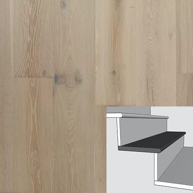 Euro Oak Amaro Square Nose Tread - 42in.