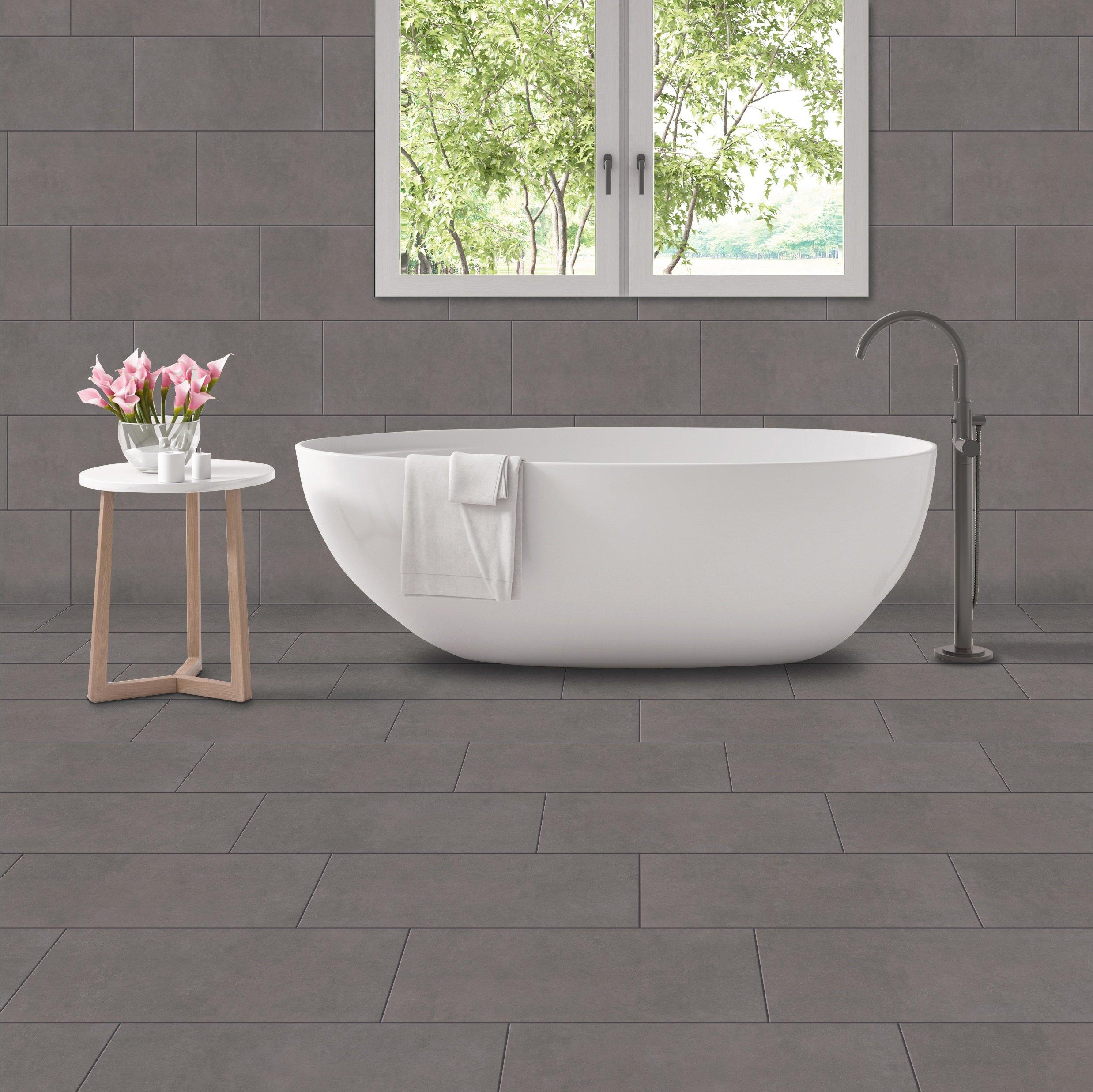 Simply Modern 12 x 24 Floor & Wall Tile in Grey