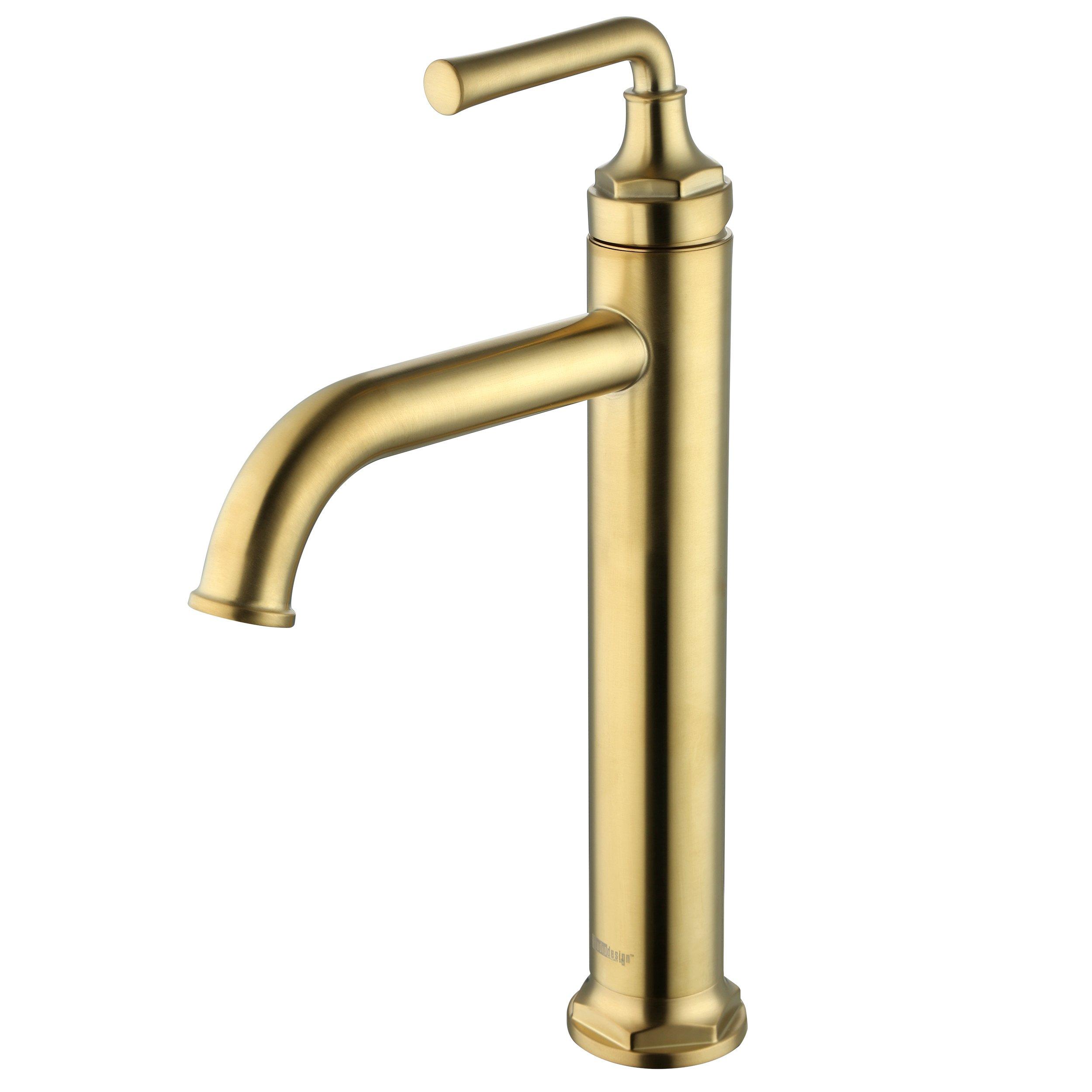Tano Single Handle Brushed Gold Vessel Bath Faucet