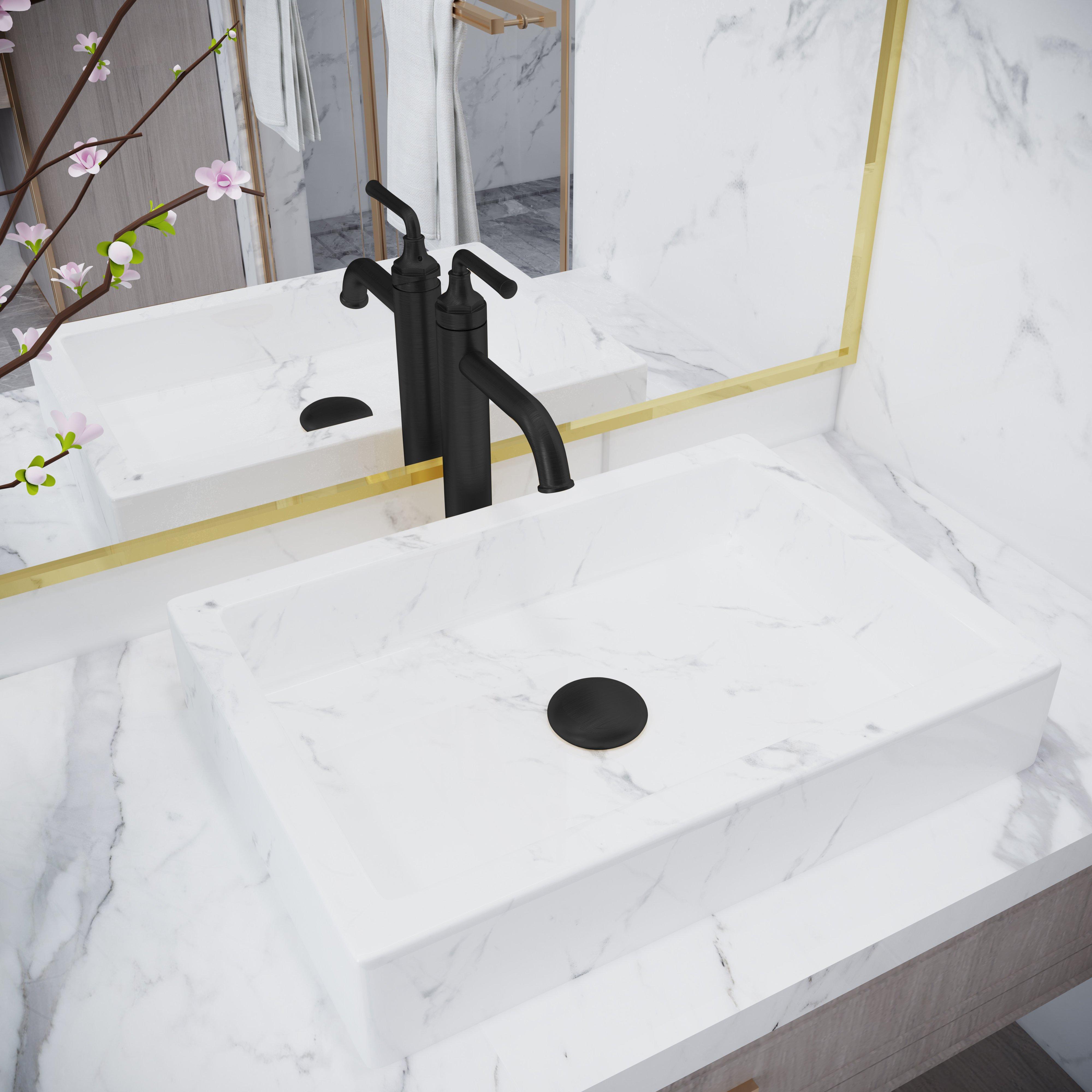 Tano Single Handle Matte Black Vessel Bath Faucet