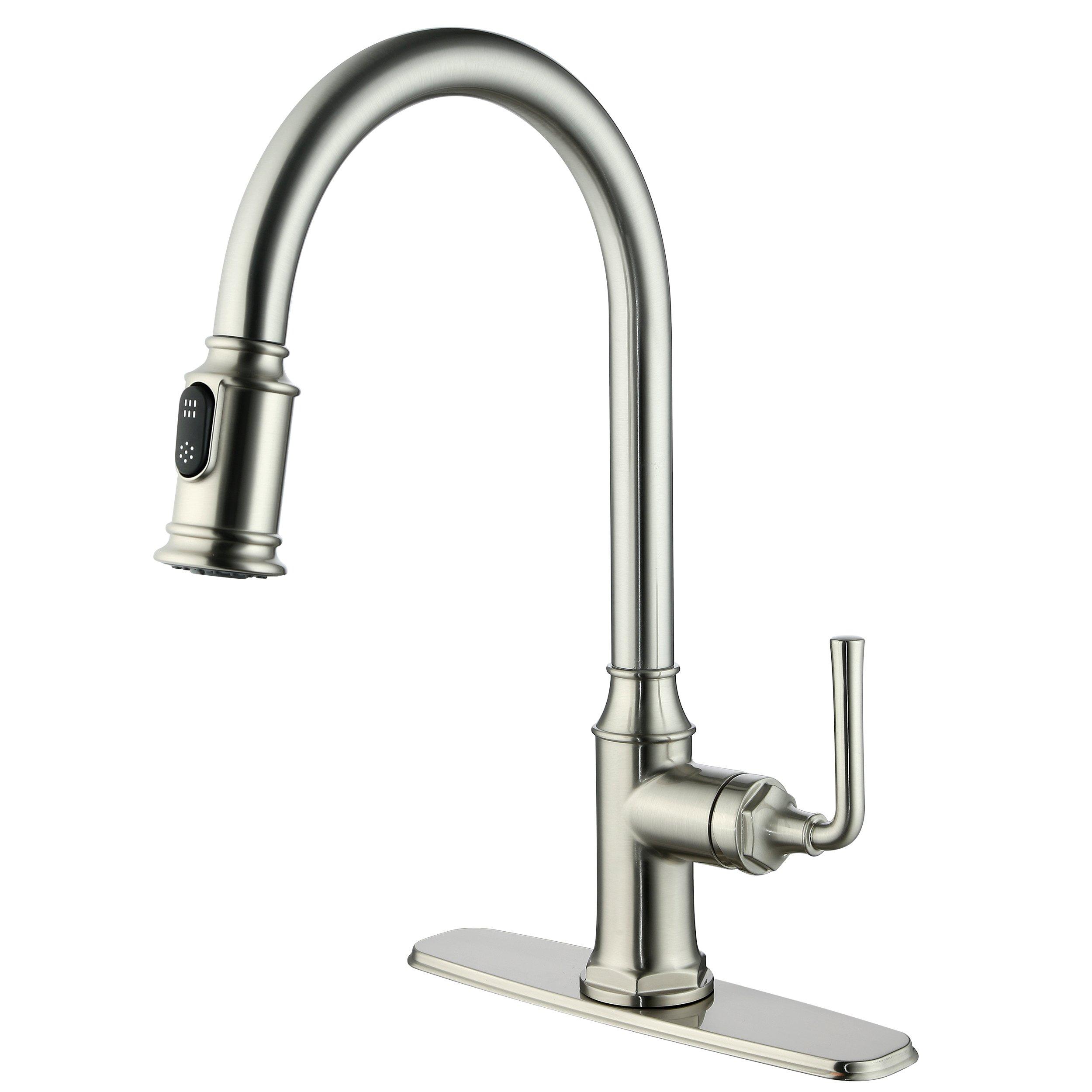 Tano Pull Down Brushed Nickel Kitchen Faucet