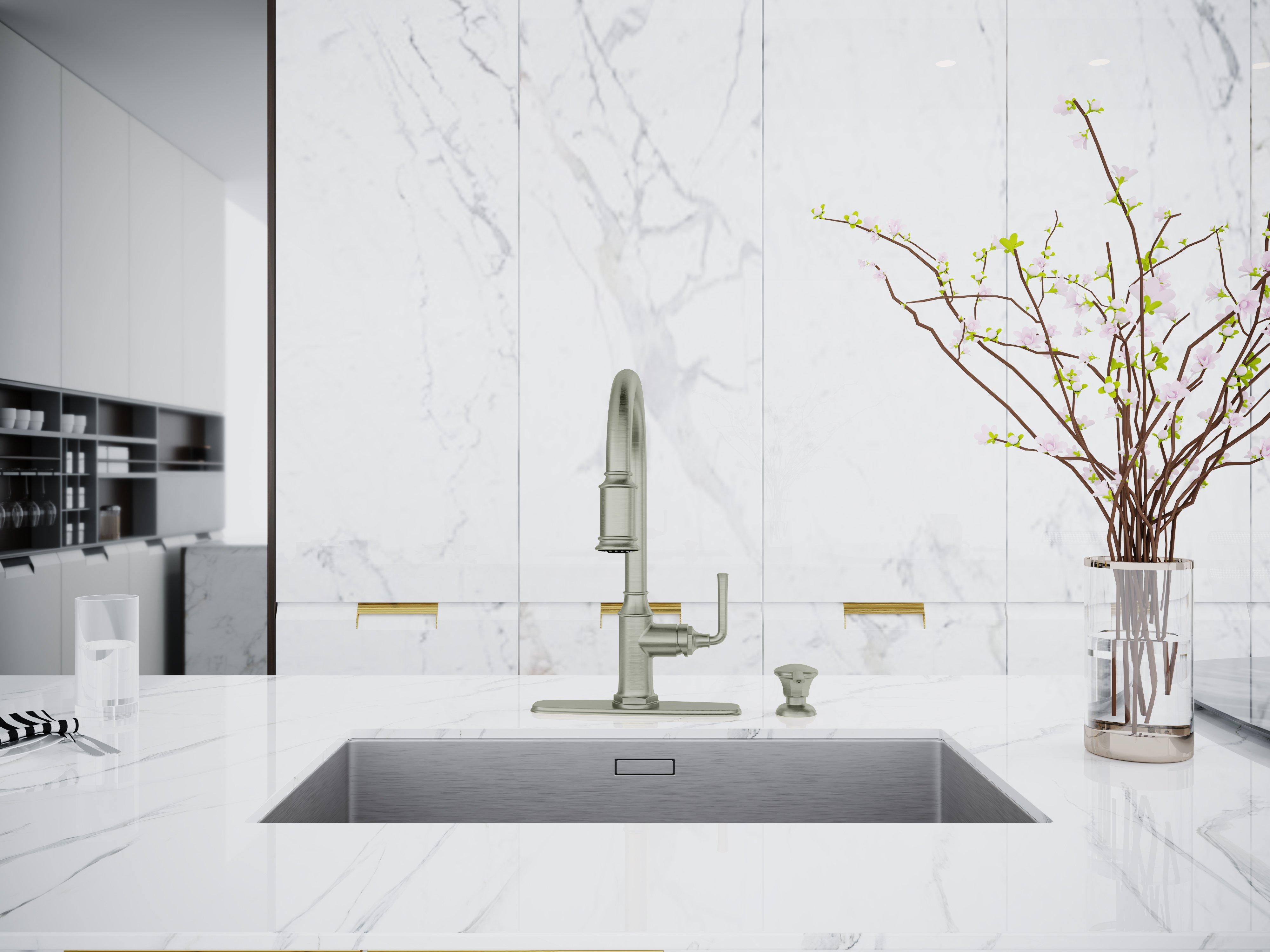 Tano Pull Down Brushed Nickel Kitchen Faucet