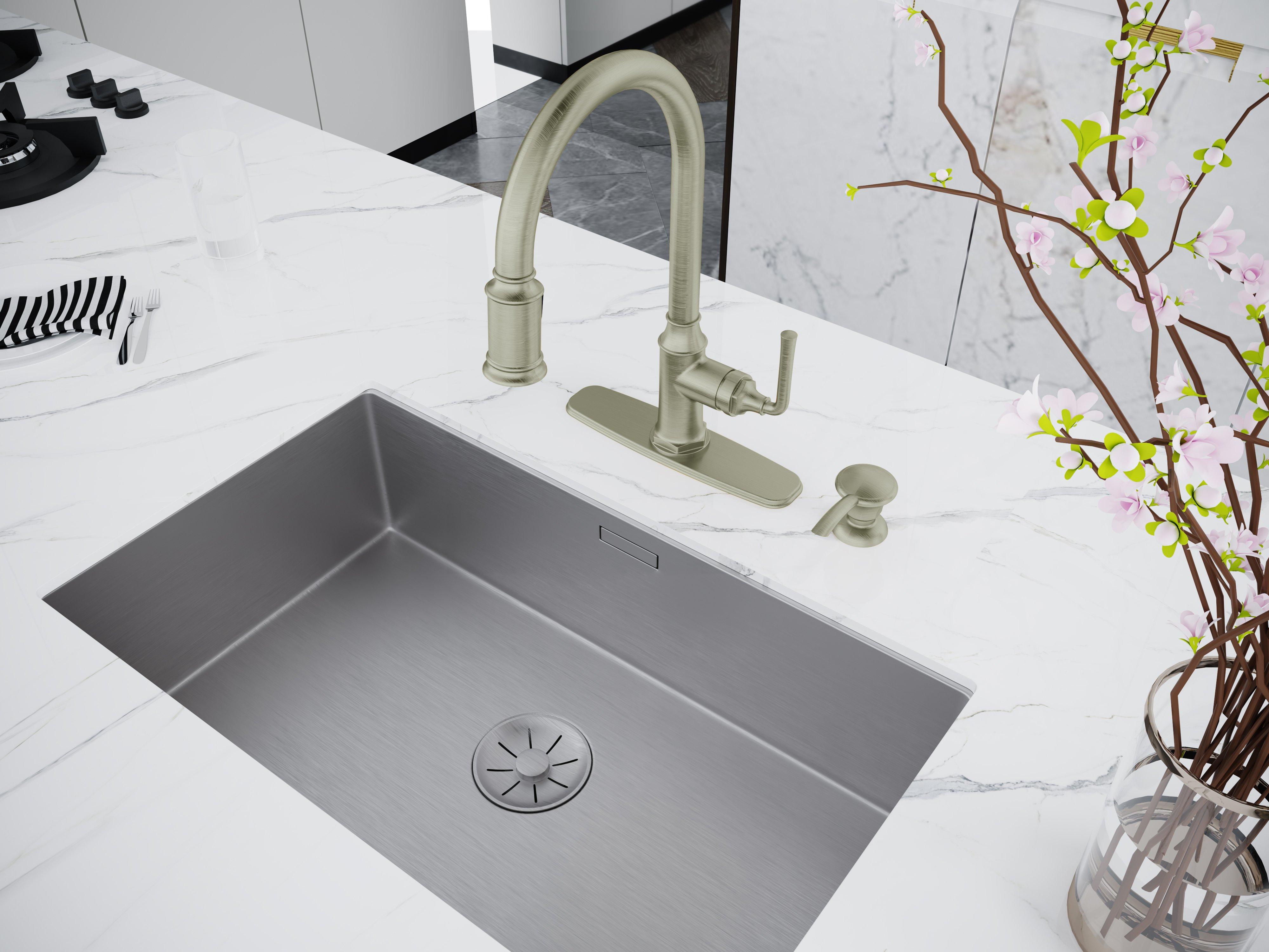 Tano Pull Down Brushed Nickel Kitchen Faucet