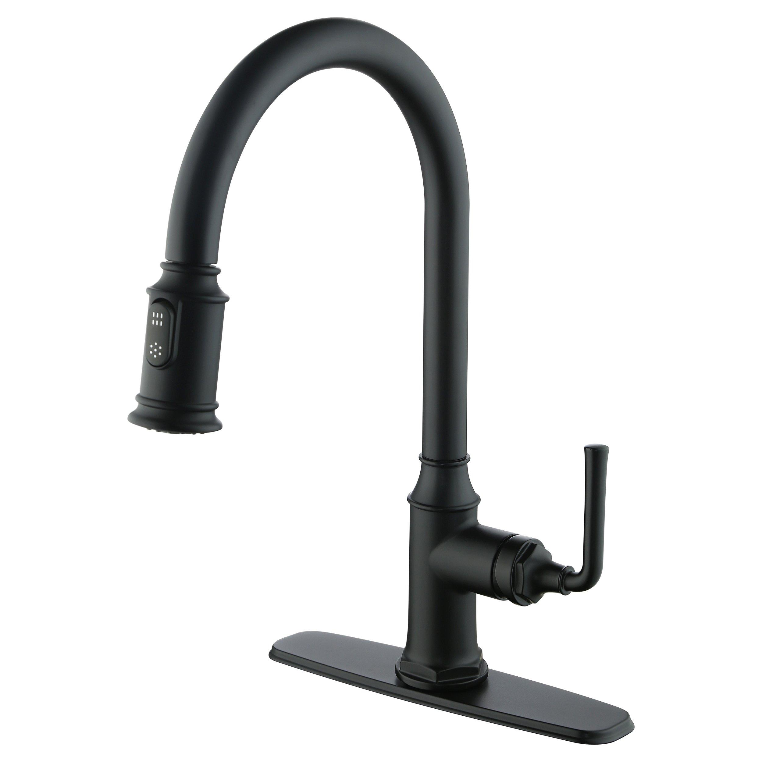Tano Pull Down Matte Black Kitchen Faucet