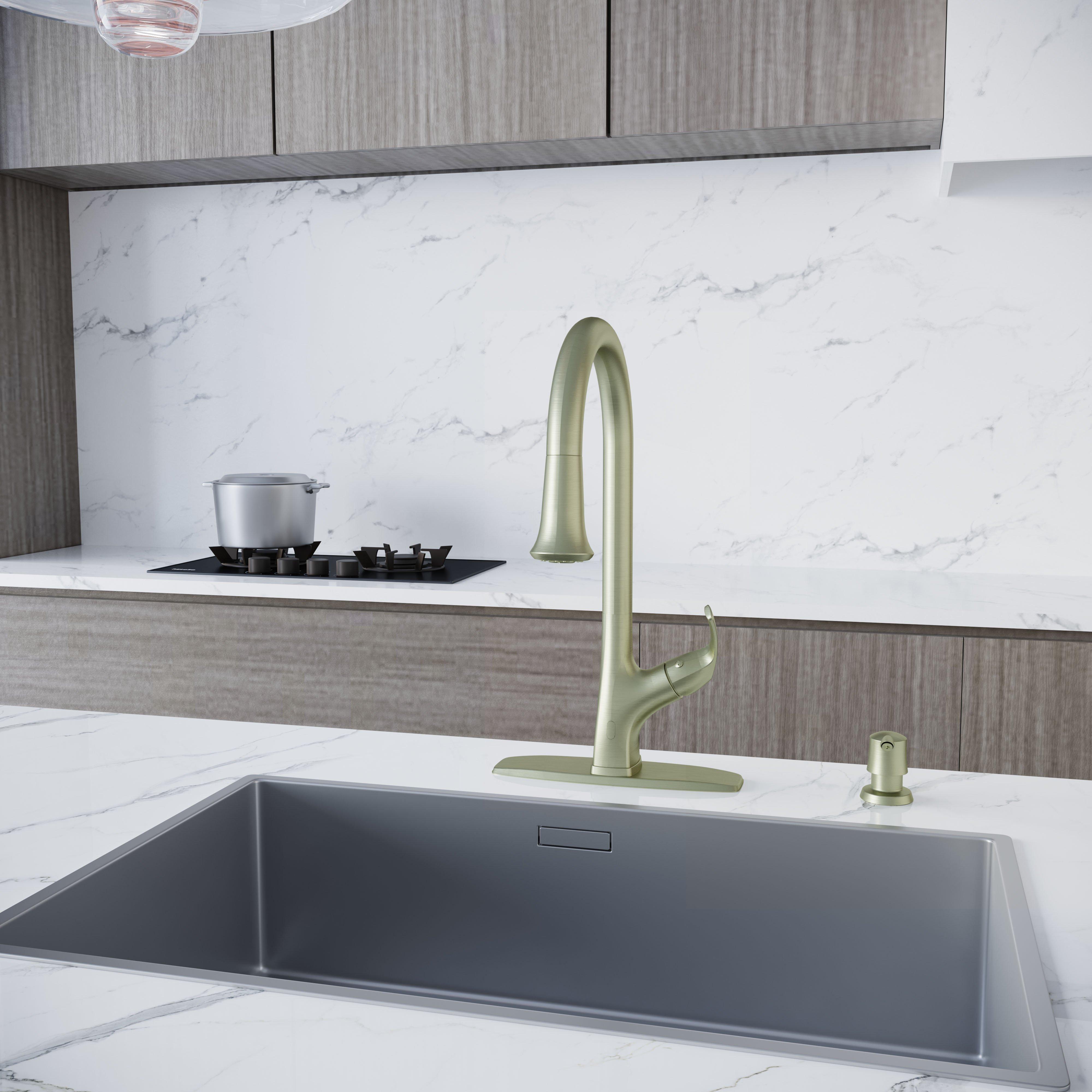 Jadyn Touchless Brushed Nickel Kitchen Faucet
