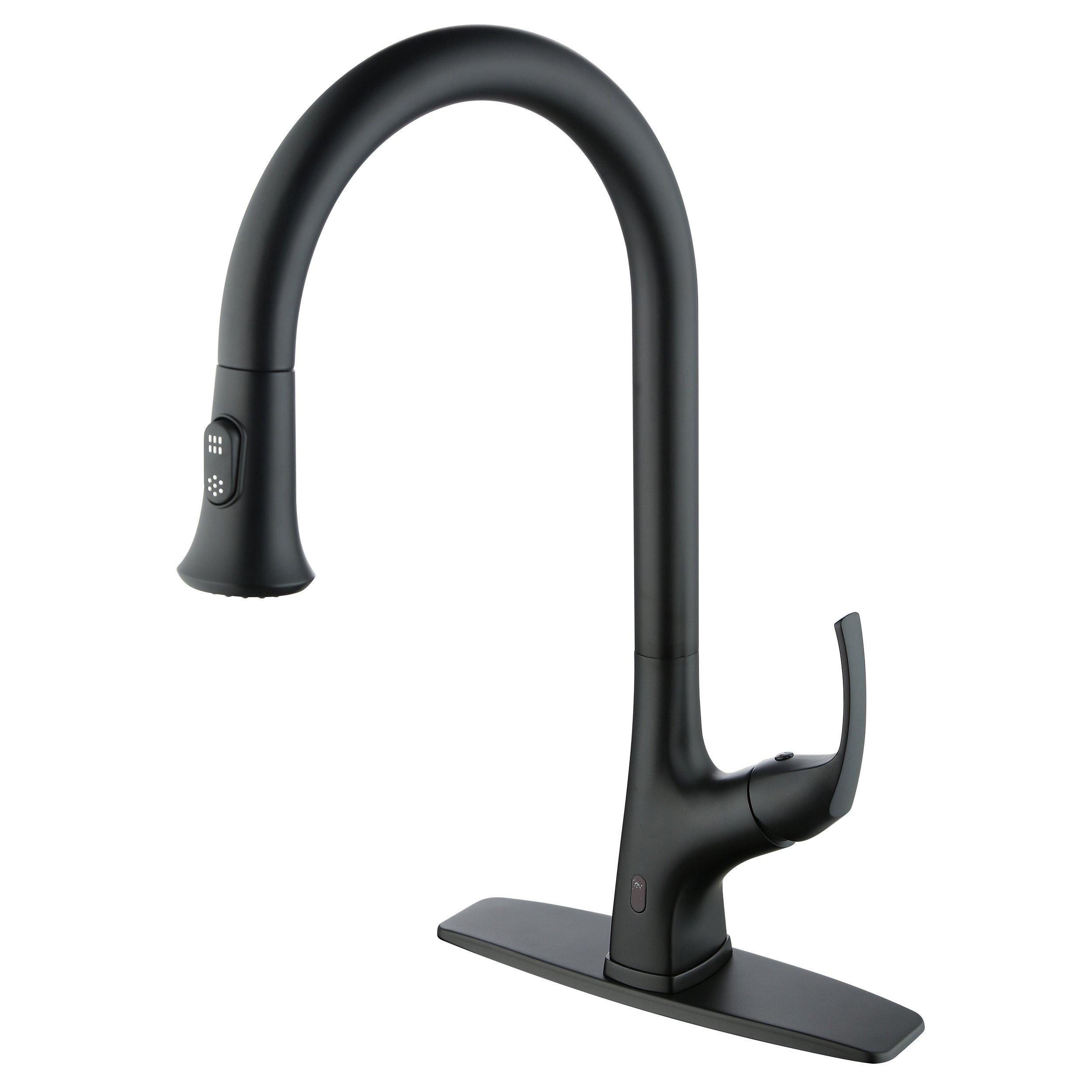 Jadyn Touchless Matte Black Kitchen Faucet