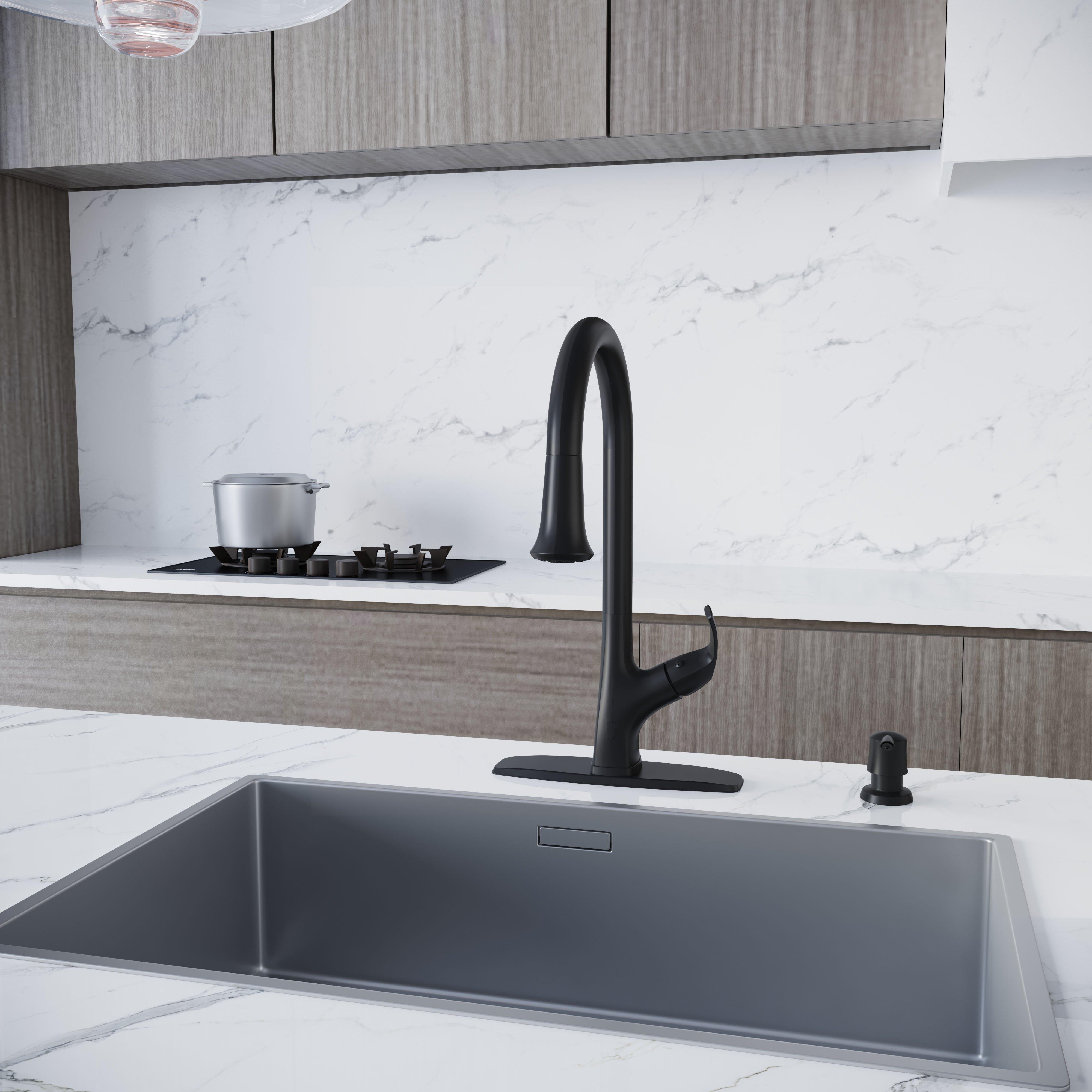 Jadyn Touchless Matte Black Kitchen Faucet