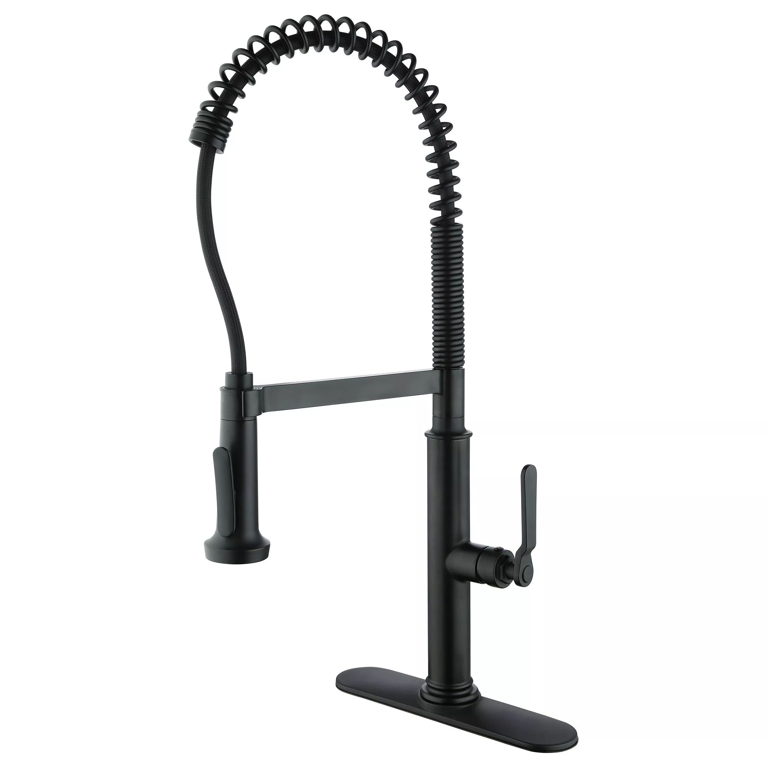 Wyatt Single Handle Matte Black Kitchen Faucet Floor and Decor
